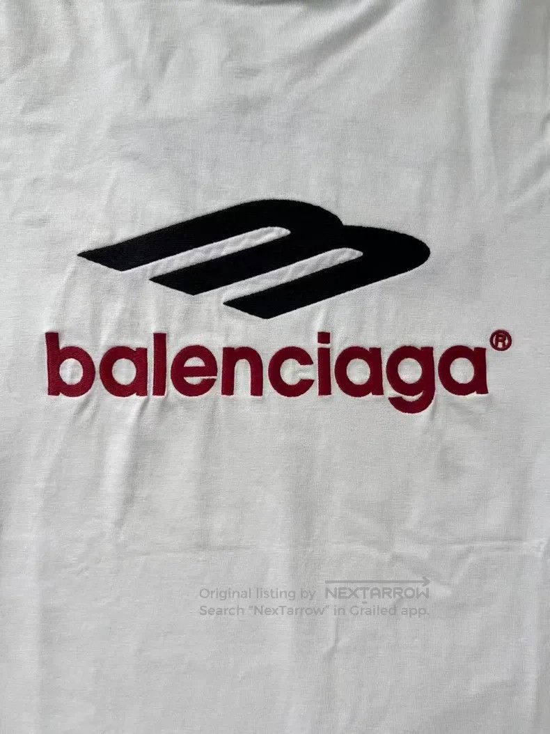 Balenciaga Balenciaga Logo Embroidered Round Neck Short Sleeve T-Shir Size US XS / EU 42 / 0 - 3 Thumbnail