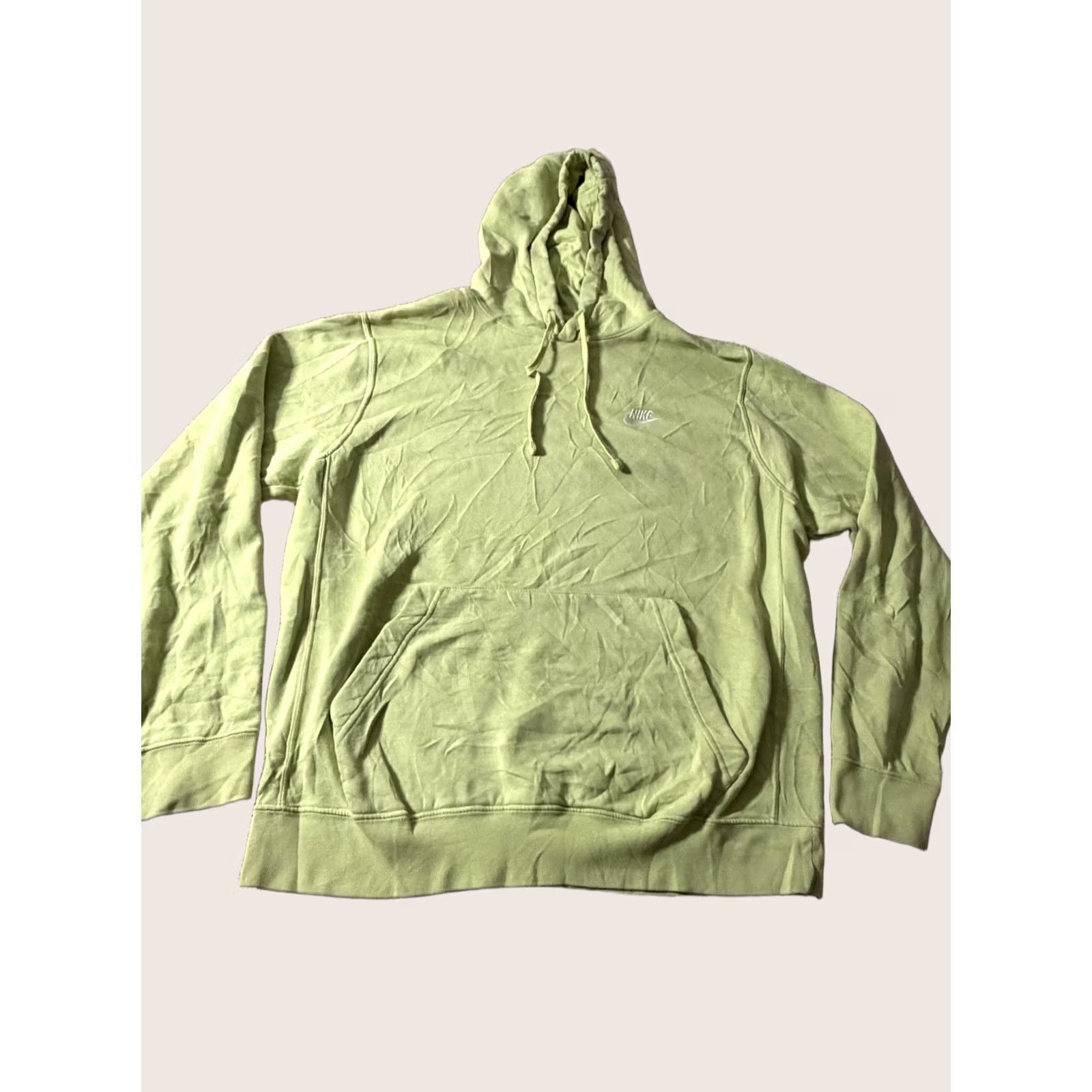 Nike Nike Club Fleece Hoodie LT Green Tall Pullover Swoosh Sweatshirt BV2654-352 Size US L / EU 52-54 / 3 - 1 Thumbnail