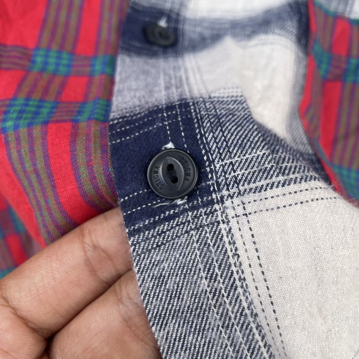 If Six Was Nine Stigma LTD Vatos Society Multicolor Flannel Needles Style Size US L / EU 52-54 / 3 - 6 Thumbnail