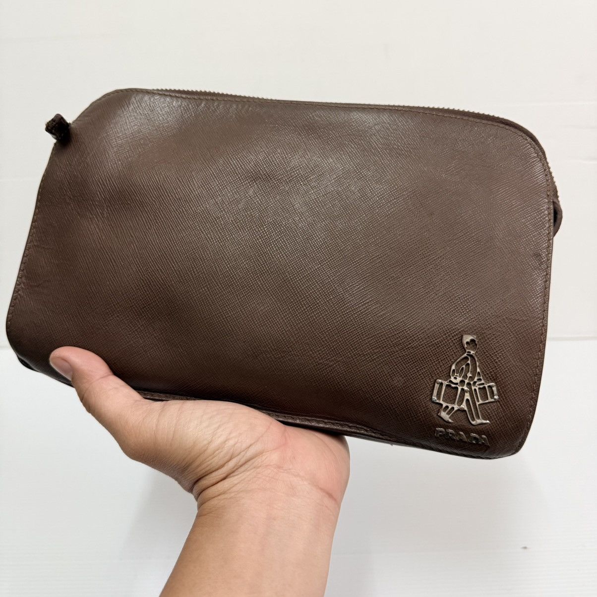 Prada Prada Leather Clutch Bag Size ONE SIZE - 1 Thumbnail