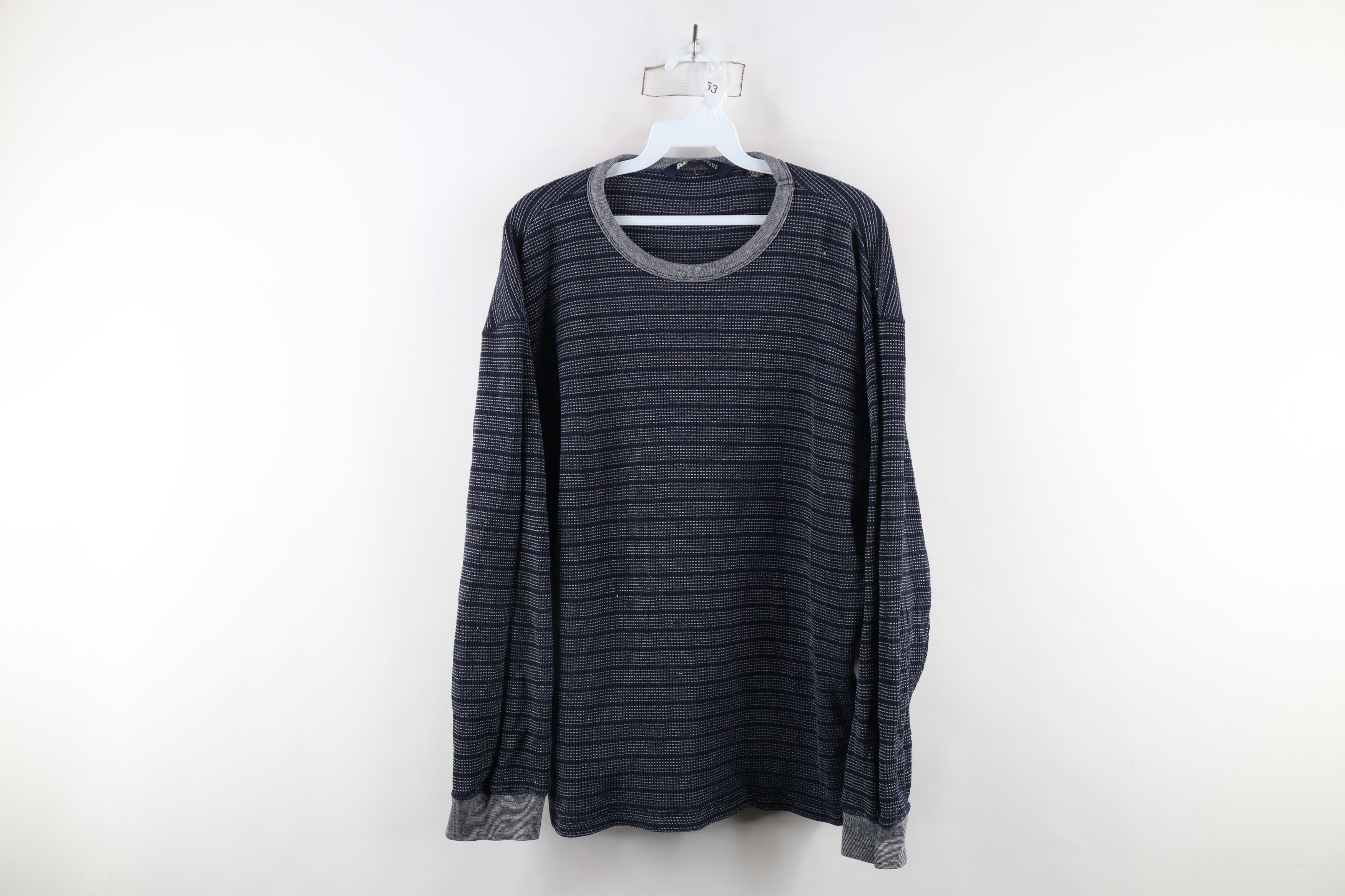 American Eagle Outfitters × Vintage Vintage 90s American Eagle Outfitters Waffle Knit T-Shirt Size US L / EU 52-54 / 3 - 1 Thumbnail