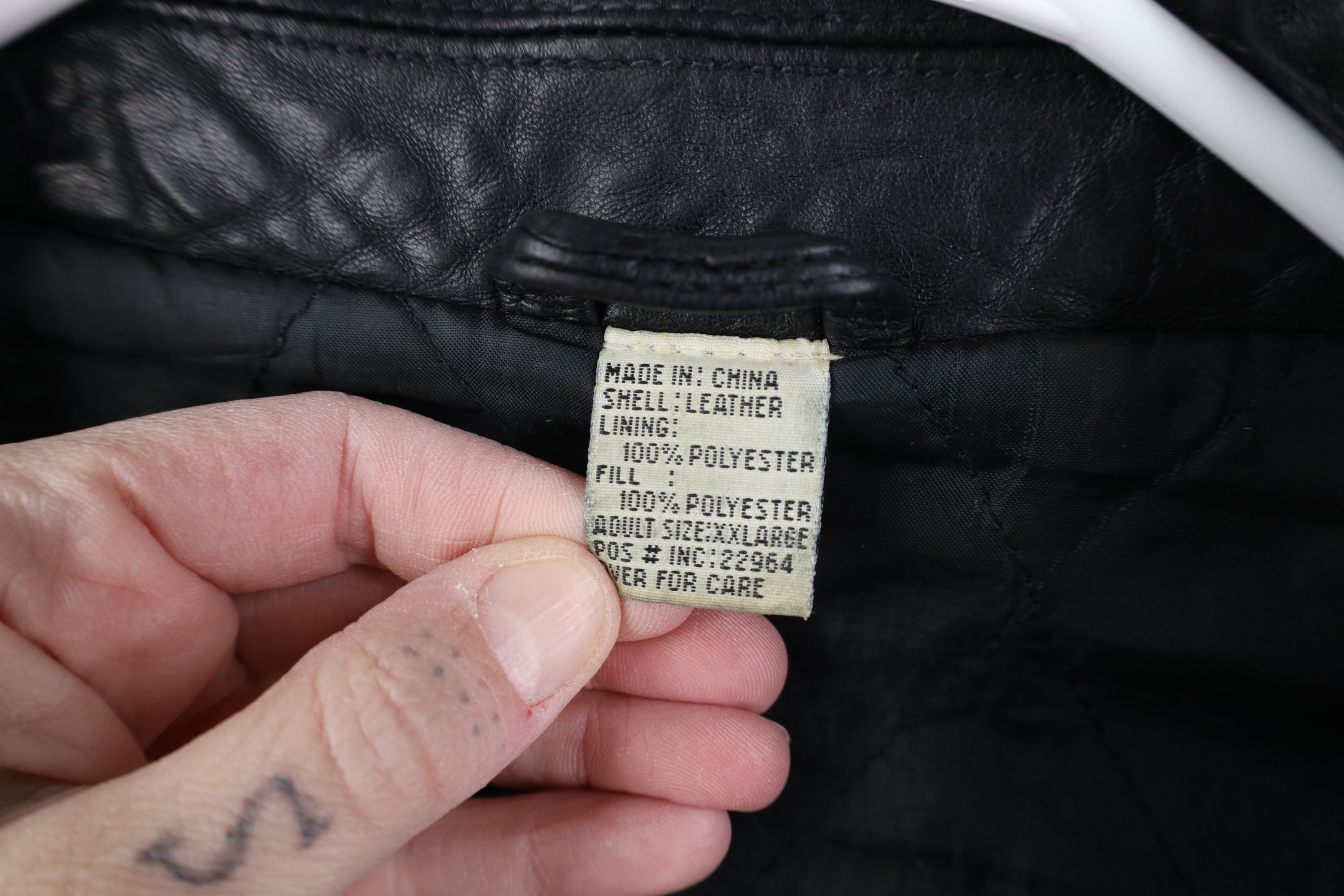 Vintage AS IS Vintage 90s Streetwear Quilted Leather Jacket Black Size US XXL / EU 58 / 5 - 5 Thumbnail