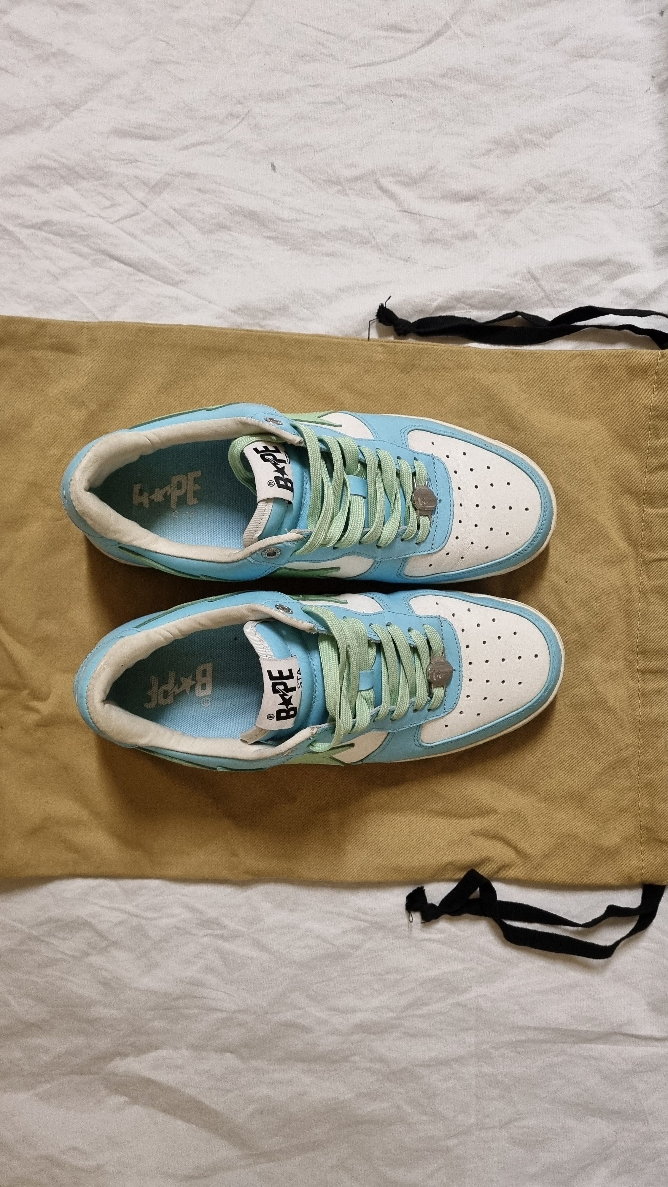 Bape Bapesta Pastel Pack Sax Blue Green Sneakers Size US 9.5 / EU 42-43 - 3 Thumbnail