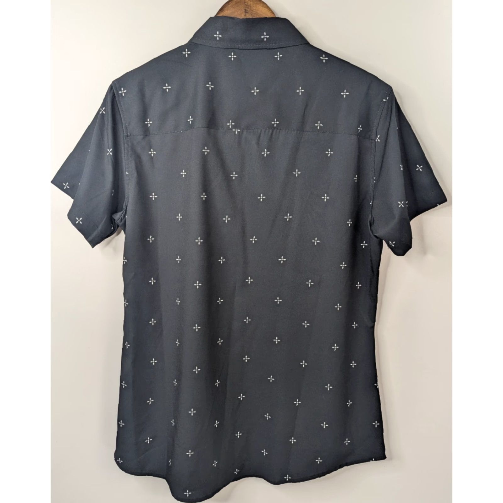Vintage Dixxon Flannel Party AOP Shirt Womens Large Black Button-Up Plaid Collared Short Sleeve Punk Rock Motorcycle Metal Biker With Pockets Size L / US 10 / IT 46 - 3 Thumbnail