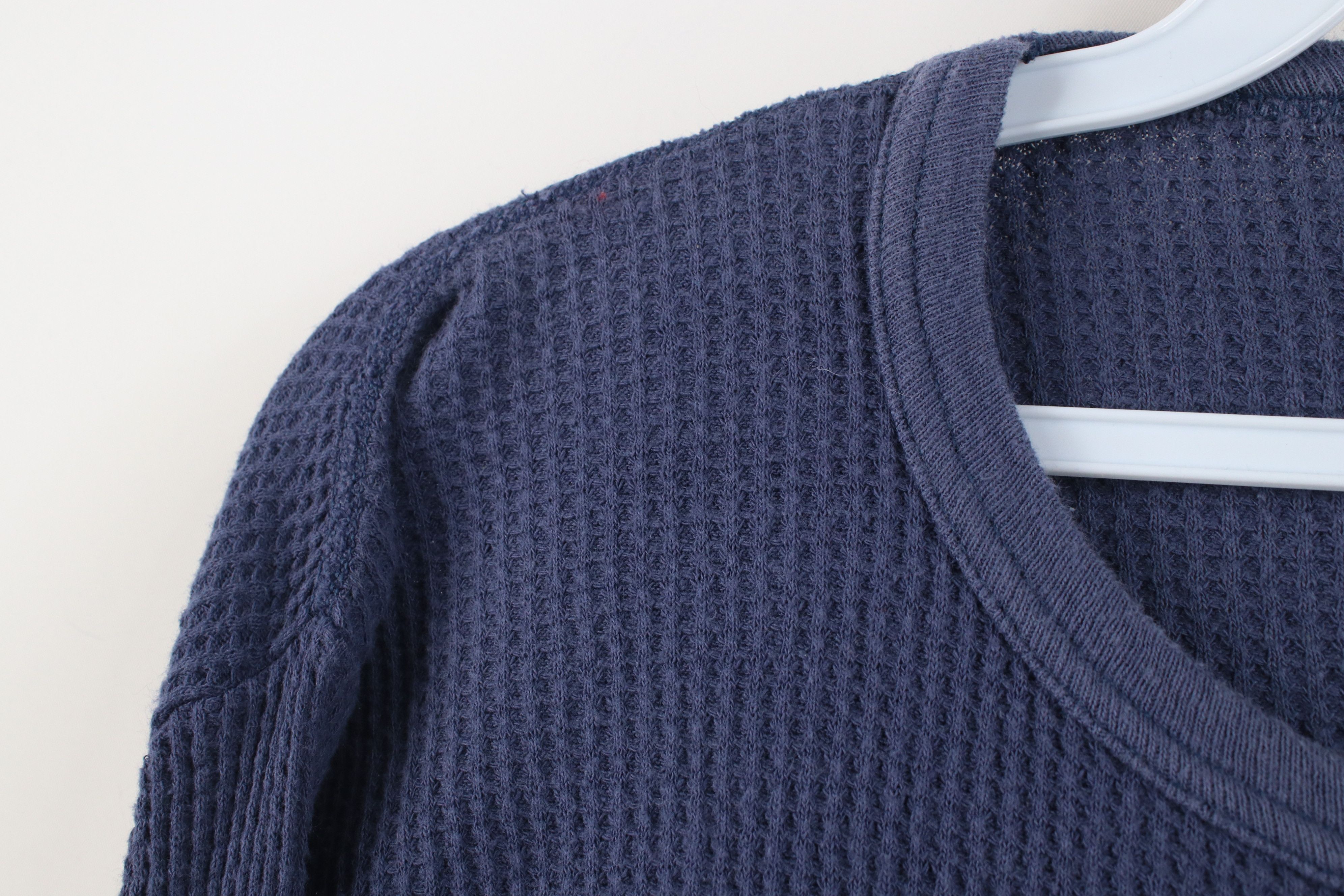 Vintage Vintage 90s Streetwear Waffle Knit Long Sleeve T-Shirt Size US XXL / EU 58 / 5 - 7 Thumbnail