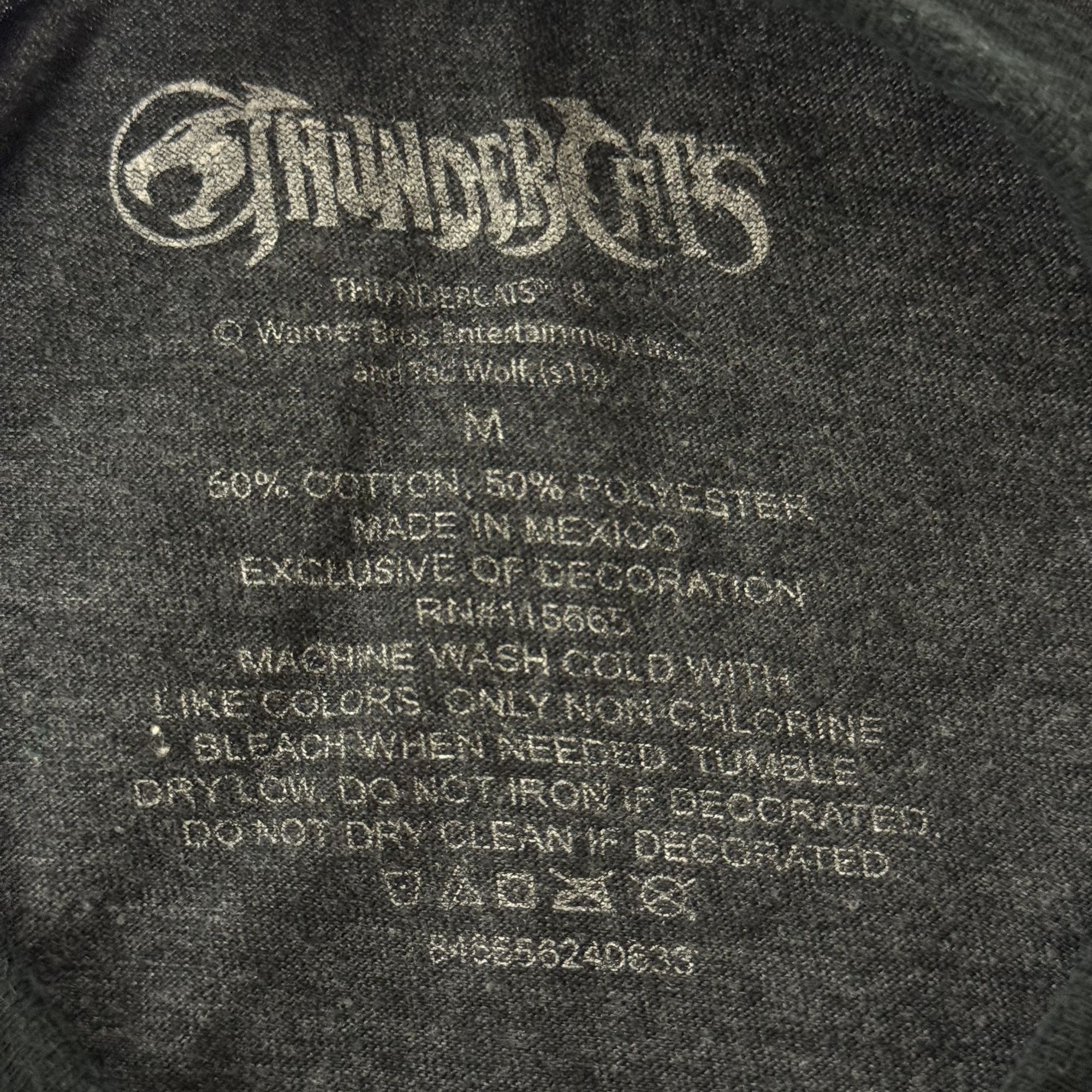 Other 90's THUNDERCATS Heather Black VELVET LoGo CAT 50/50 RINGER Size US L / EU 52-54 / 3 - 4 Thumbnail