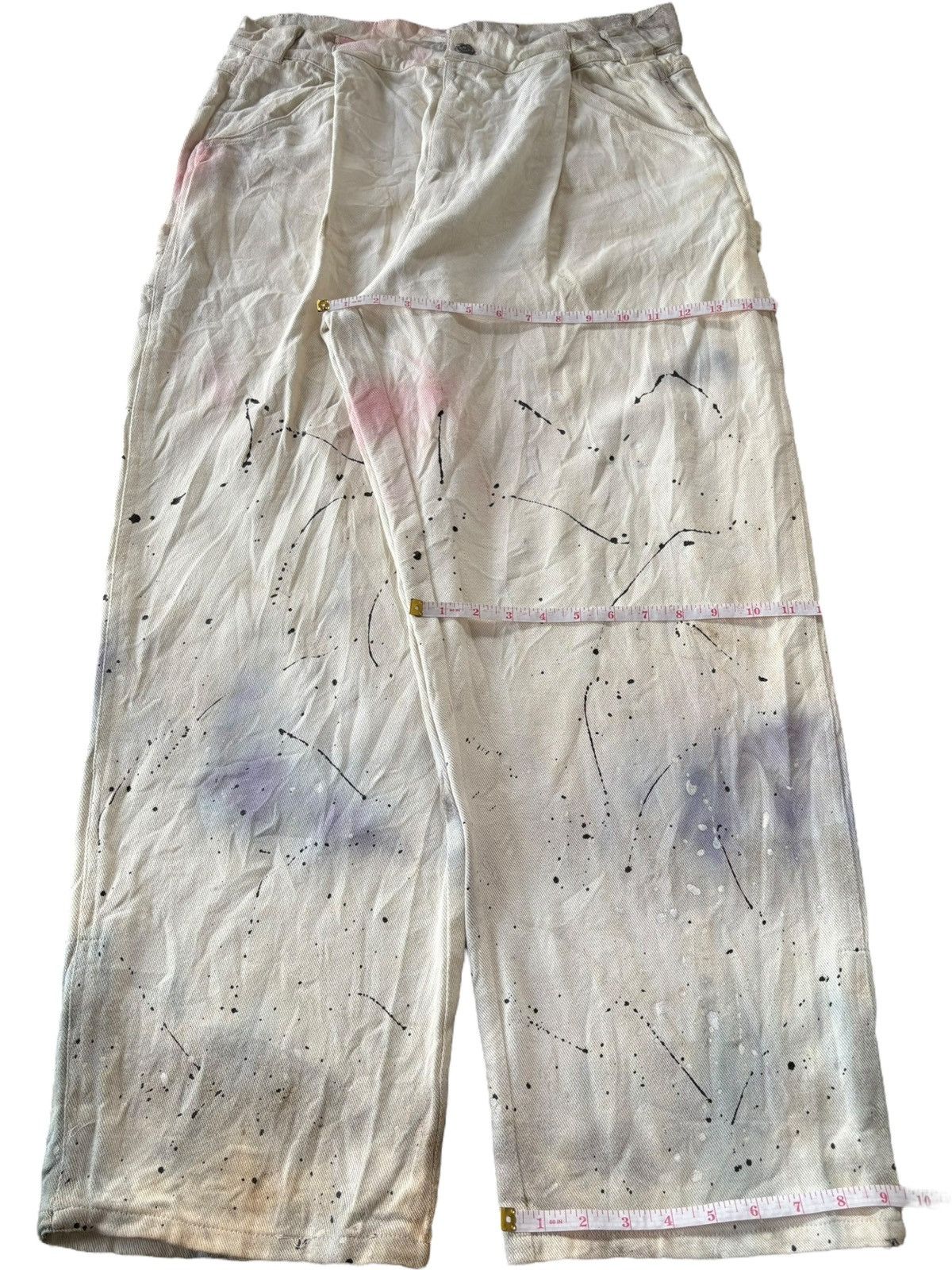 Japanese Brand Vintage Japanese Brand Painted Carpenter Baggy Jeans Size US 32 / EU 48 - 9 Thumbnail