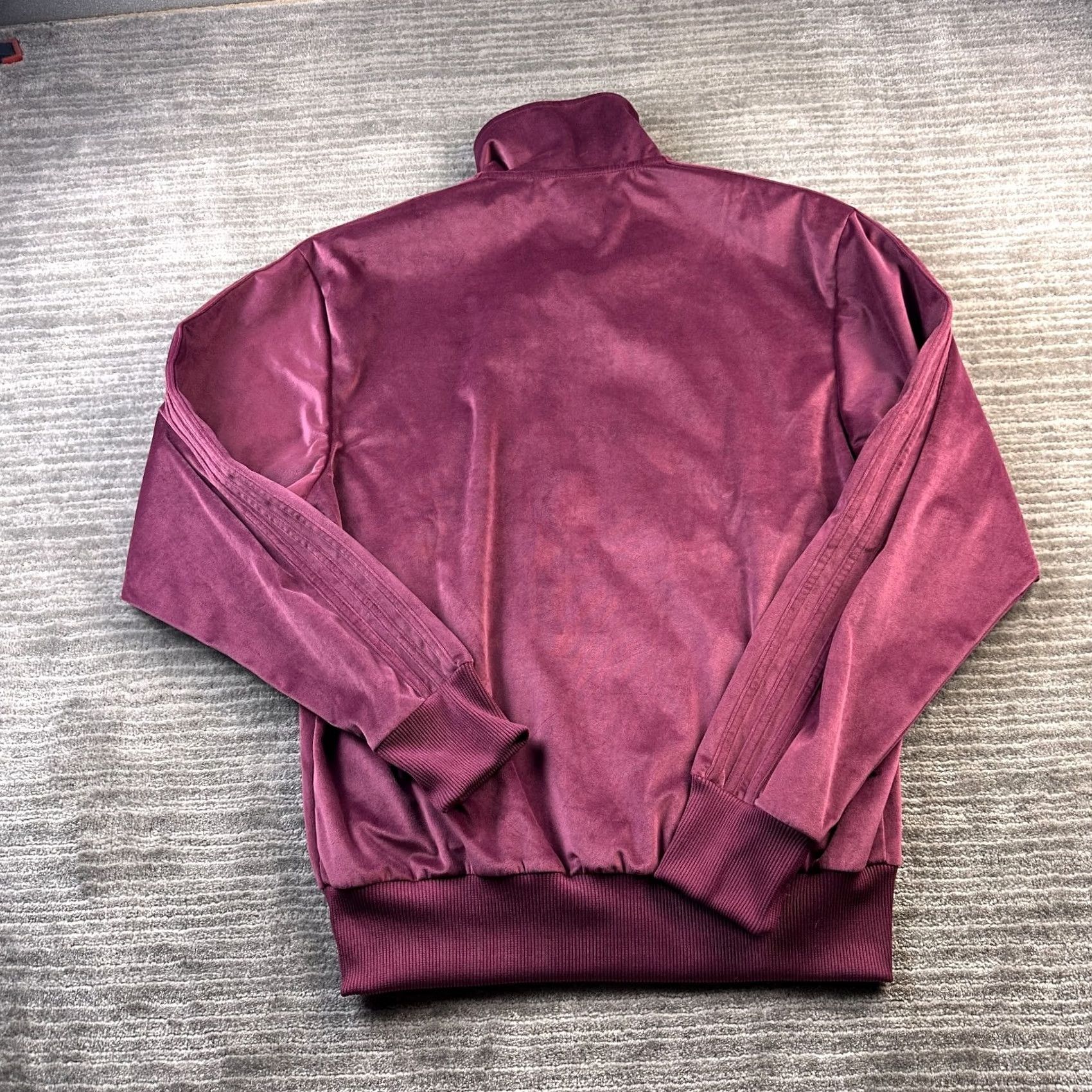 Adidas Adidas Sweatsuit Mens Small Velour 2PC Jacket Pants Set Firebird Originals Track Jacket Pockets Logo Red Regular Cotton Polyester Zippered N/A Size 36R - 3 Thumbnail