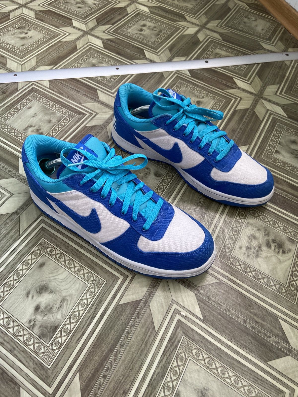 Nike × Vintage Nike Dunk Low "Blue Canvas" (255152-100, US12 / EUR46) Size US 12 / EU 45 - 2 Thumbnail