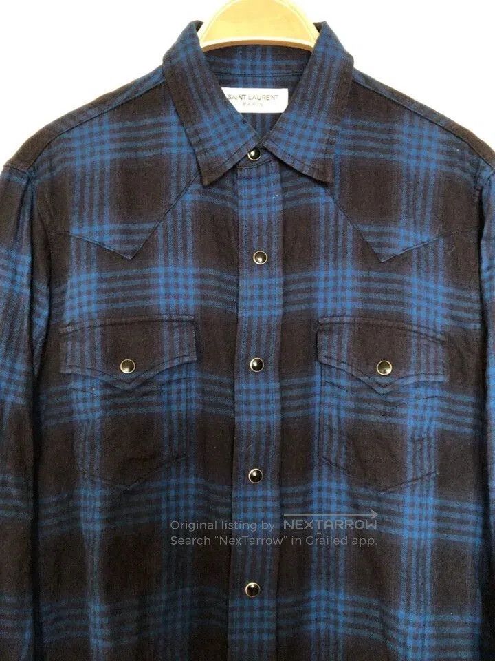 Saint Laurent Paris YSL Saint Laurent Checked Shirt. Size US M / EU 48-50 / 2 - 3 Thumbnail