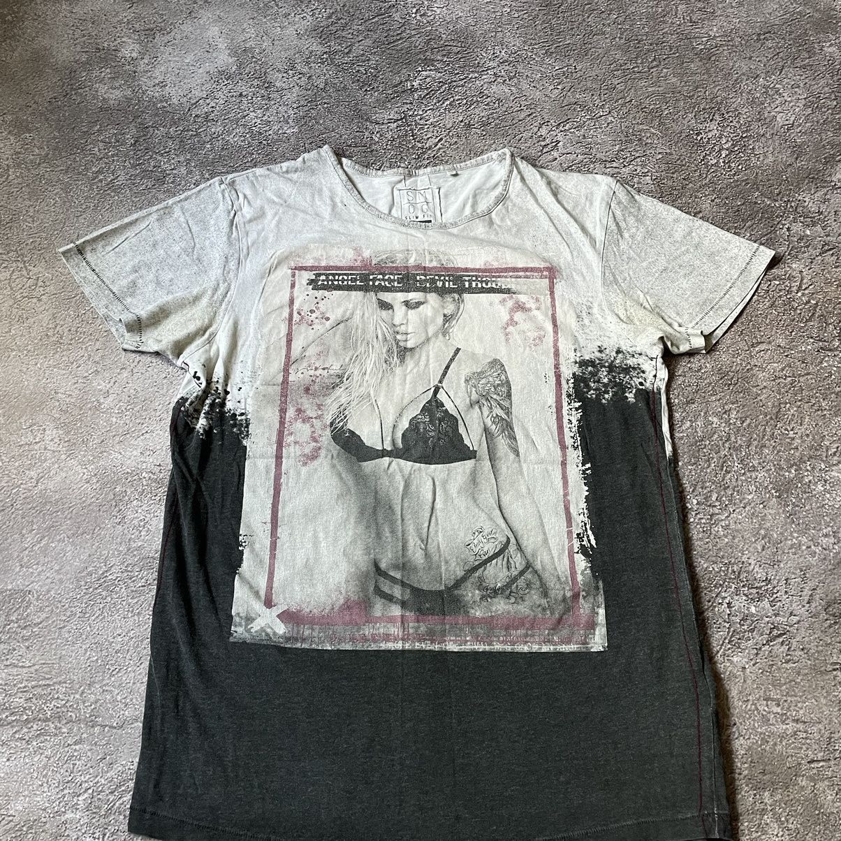 Vintage Vintage Y2K Sun Faded Graphic Tee Grunge Portrait Print S Size US S / EU 44-46 / 1 - 2 Thumbnail