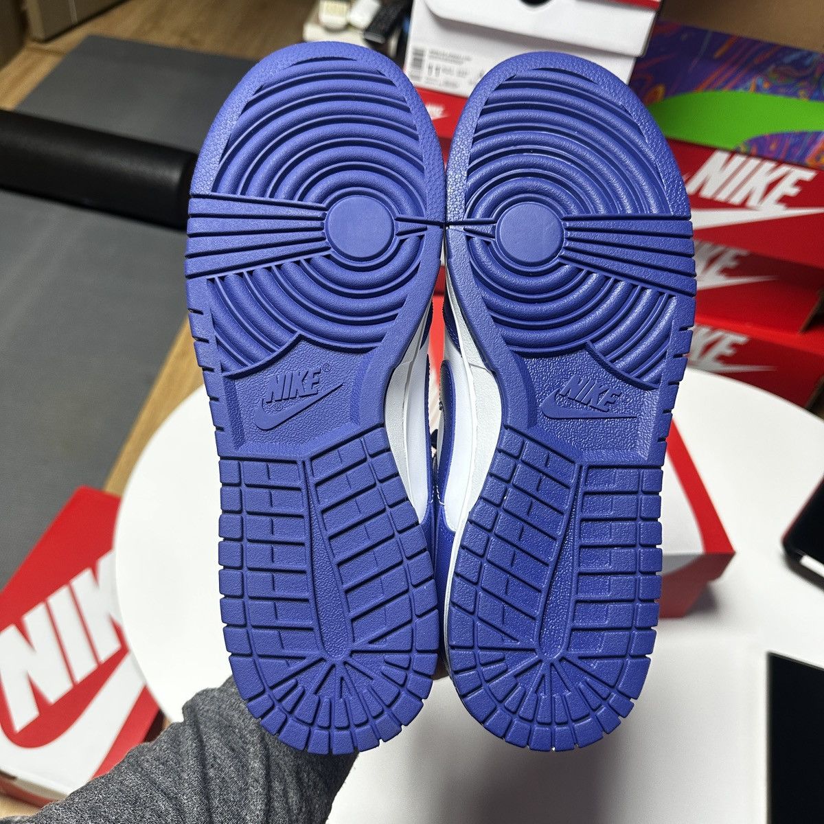 Nike **NEW** Size 10.5 Men, 12.5 WMN Nike Dunk Low Concord Unisex Size US 10.5 / EU 43-44 - 11 Thumbnail