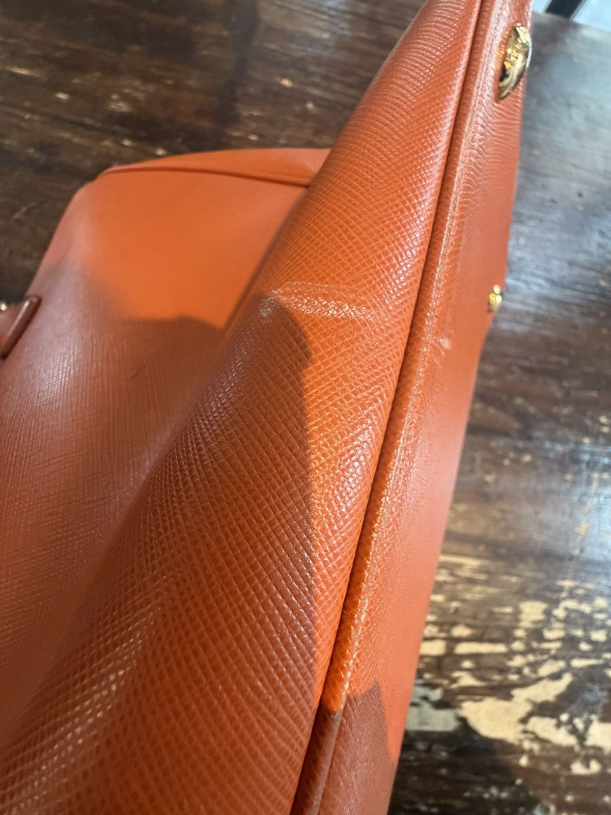 Prada Prada Galleria Saffiano Leather Tote – Papaya ✨ Size ONE SIZE - 10 Thumbnail