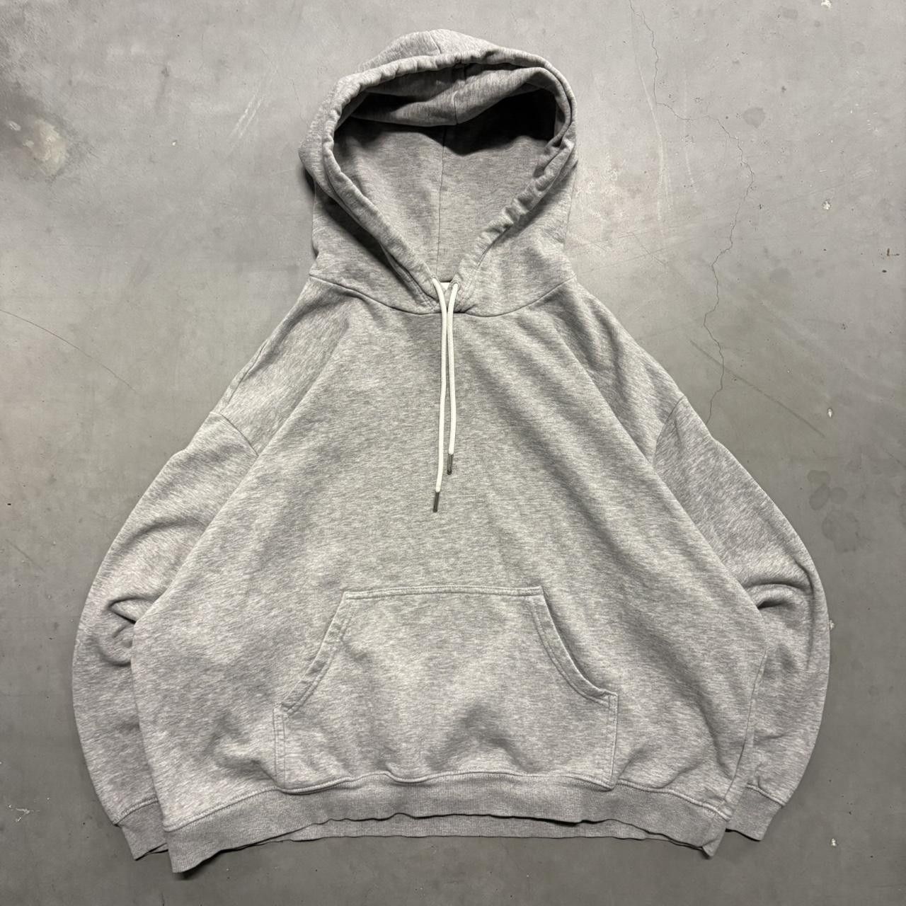 Japanese Brand × Vintage Crazy Vintage Y2K/2000s Blank Grey Minimalistic Hoodie! Size US XXL / EU 58 / 5 - 1 Thumbnail