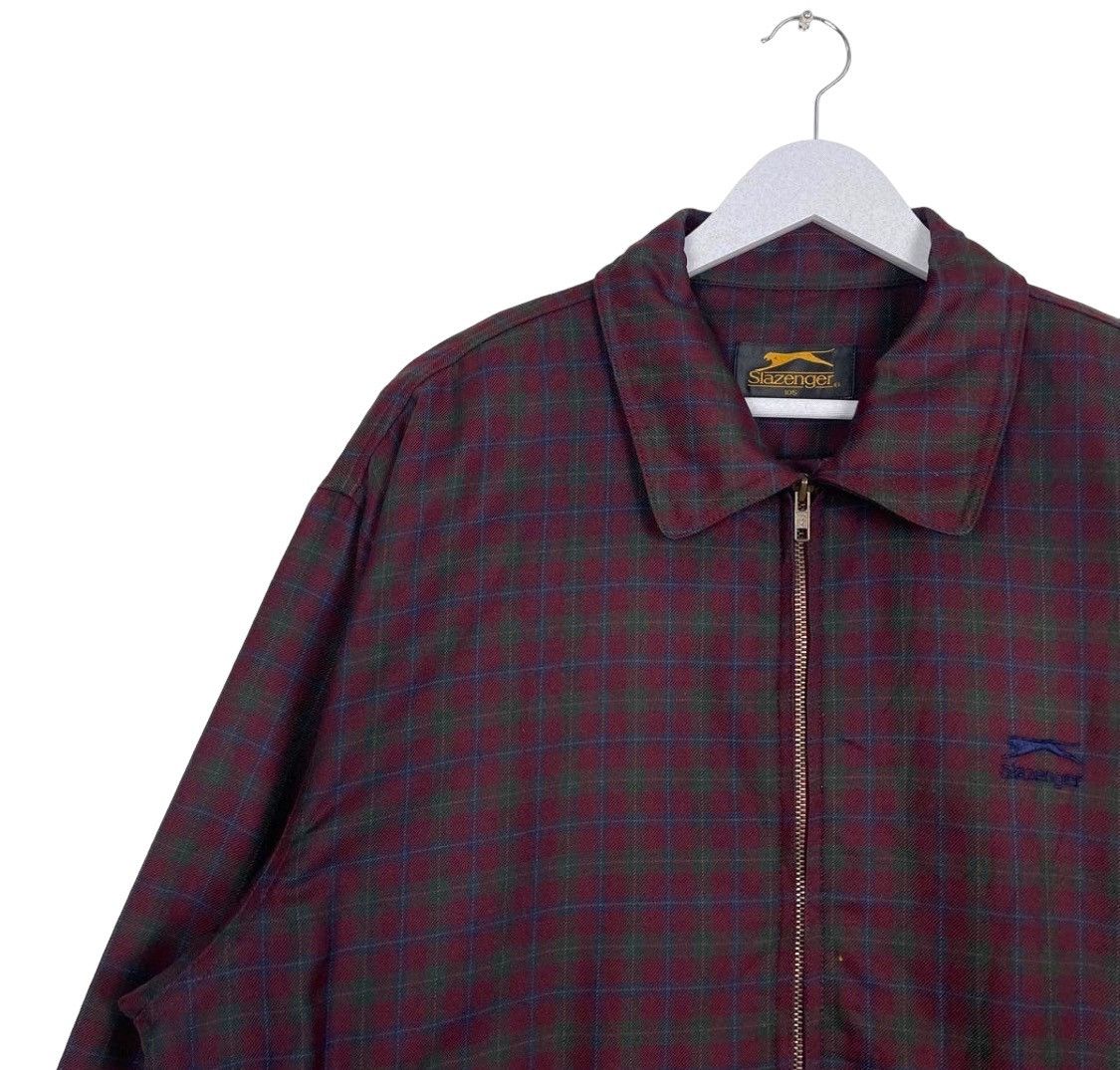 Japanese Brand × Vintage 💥90s SLAZENGER NOVA CHECK BOMBER JACKET Size US L / EU 52-54 / 3 - 6 Thumbnail