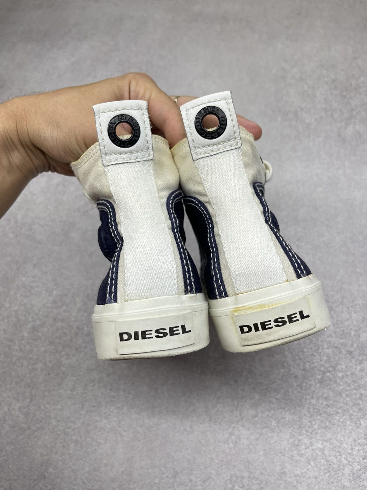 Diesel Mens Diesel Astico Mid Lace Sneaker Navy/White Y2K Size US 7.5 / EU 40-41 - 5 Thumbnail