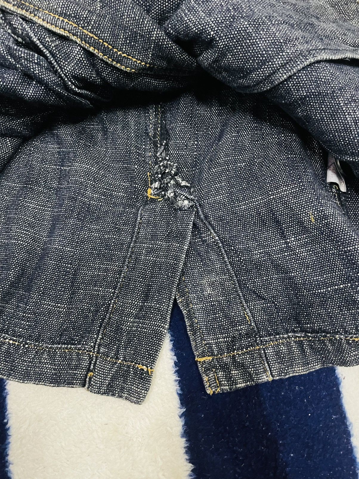 Japanese Brand Slick Double Brested Denim Jacket (11) Size US M / EU 48-50 / 2 - 6 Thumbnail