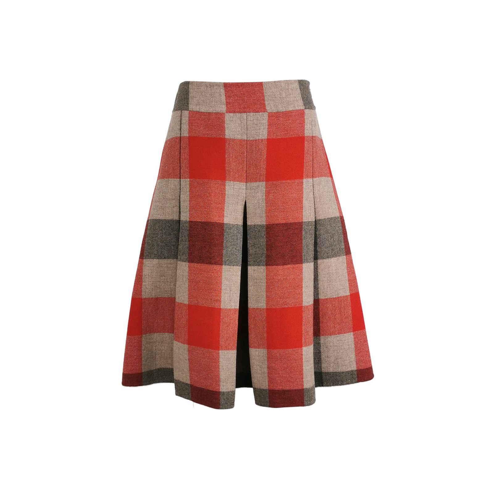 Bottega Veneta Bottega Veneta Check Wool Blend Midi Skirt Size 38 Size 26" / US 2 / IT 38 - 1 Thumbnail