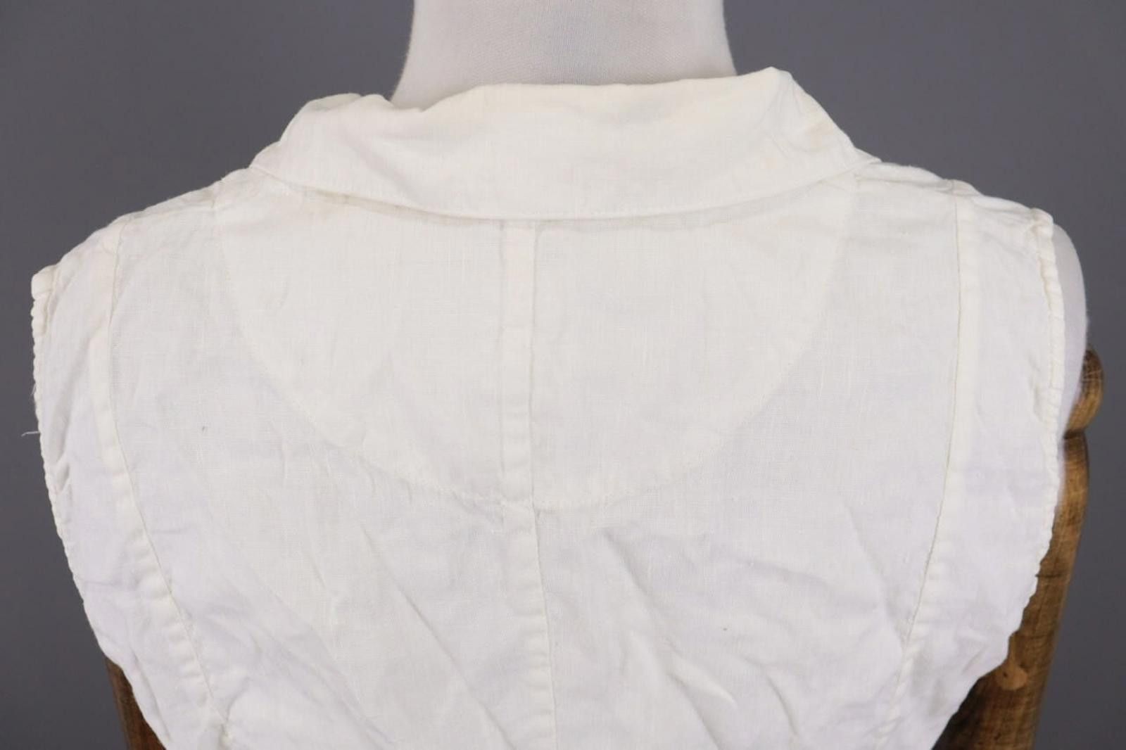 120% Lino 120% Lino White Linen Vest Cardigan Sweater Size 44 Size M / US 6-8 / IT 42-44 - 11 Thumbnail