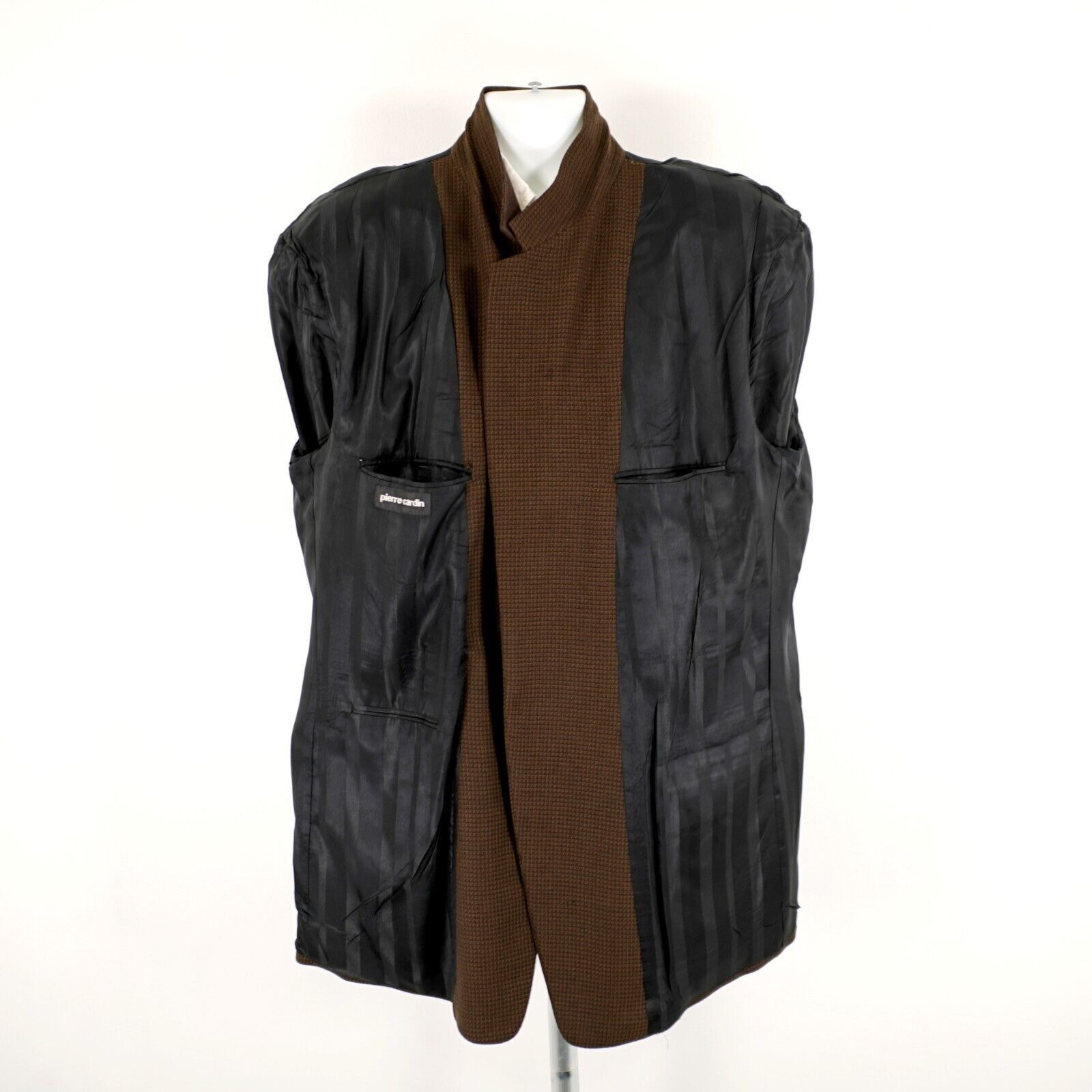 Pierre Cardin Pierre Cardin Tweed Texutured Wool Brown Green Black Check 4 Size 48L - 10 Thumbnail