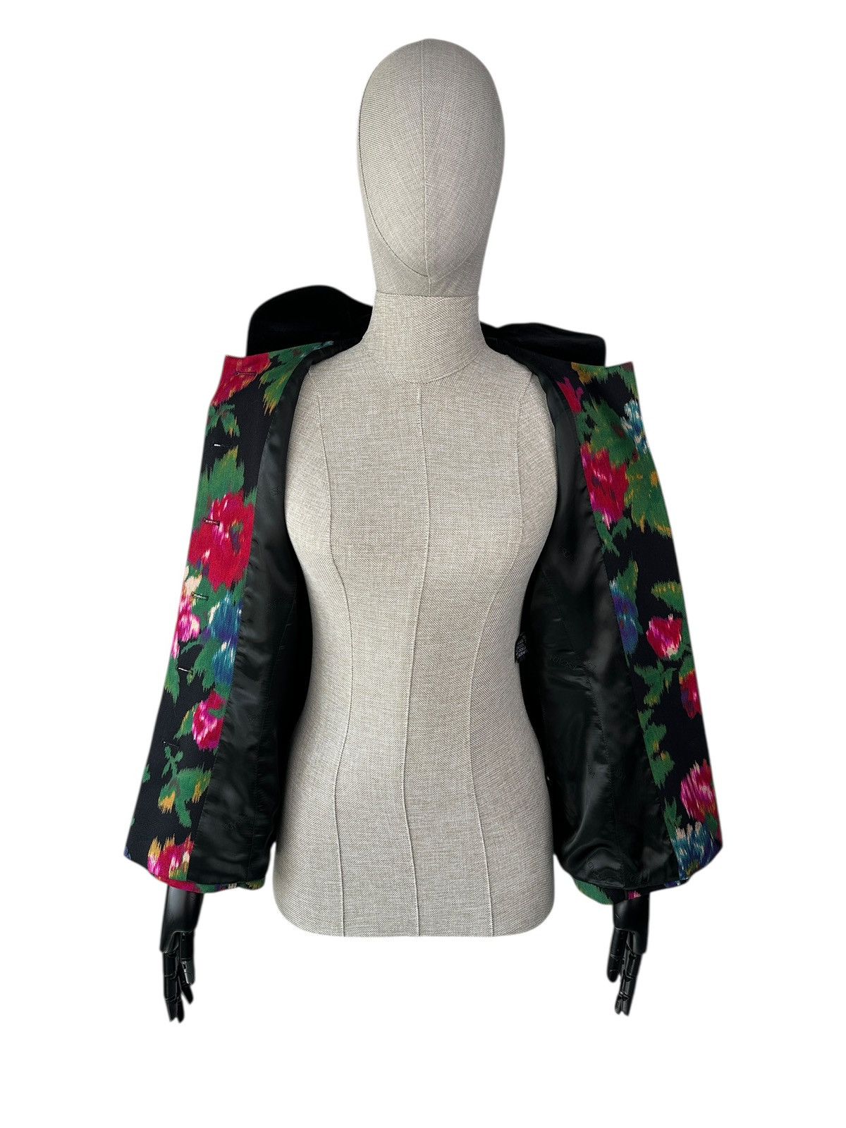 Escada Vintage ESCADA Margaretha Ley Floral Wool Blazer Jacket Size XS / US 0-2 / IT 36-38 - 4 Thumbnail