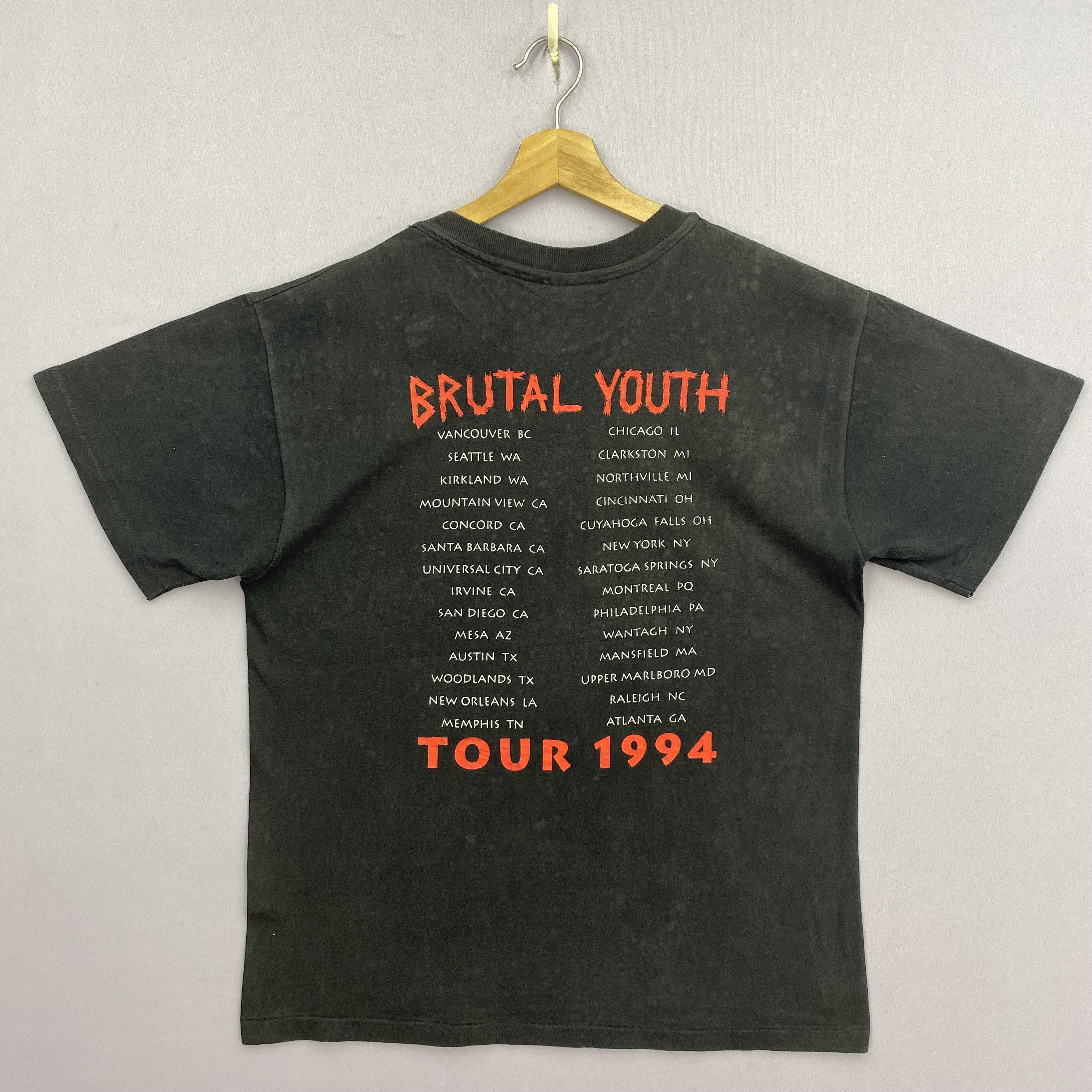 Band Tees × Vintage Vintage 90s Elvis Costello T-Shirt Brutal Youth Tour Tee Size US L / EU 52-54 / 3 - 2 Thumbnail