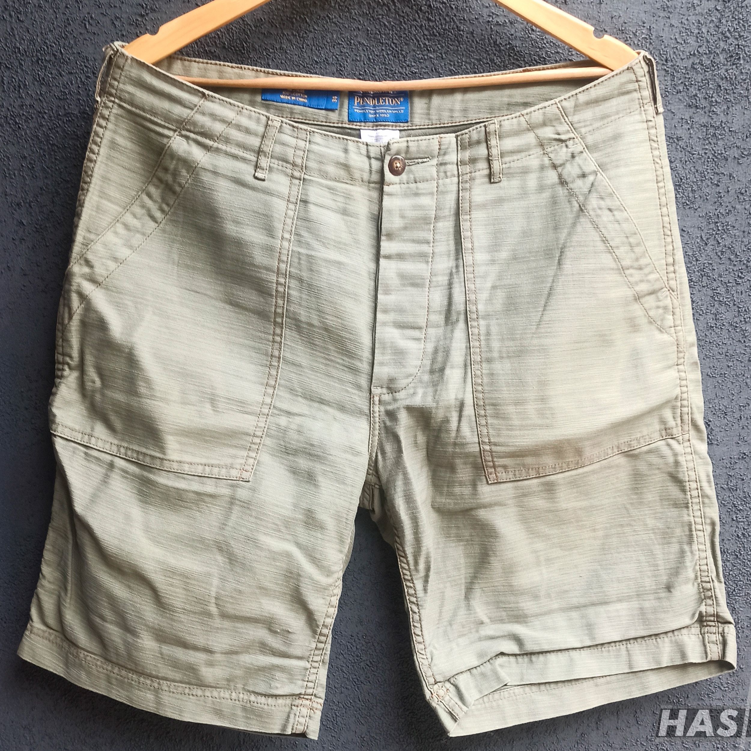 Pendleton Vintage Pendleton Utility Chino Golfing Shorts Cotton Green Size US 34 / EU 50 - 1 Thumbnail