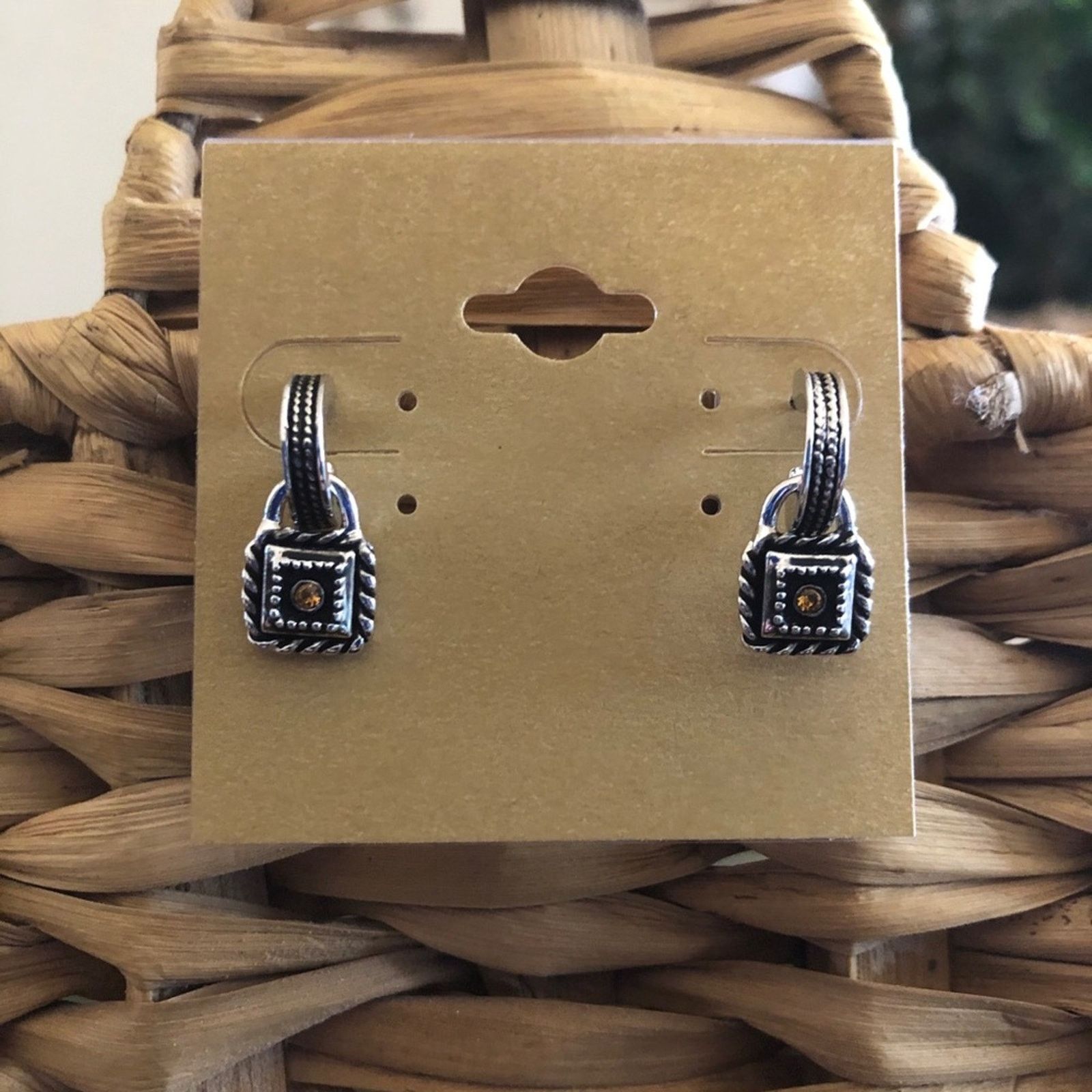 Jewelry Antique silver tone hoop & charm pierced earrings Size ONE SIZE - 1 Thumbnail