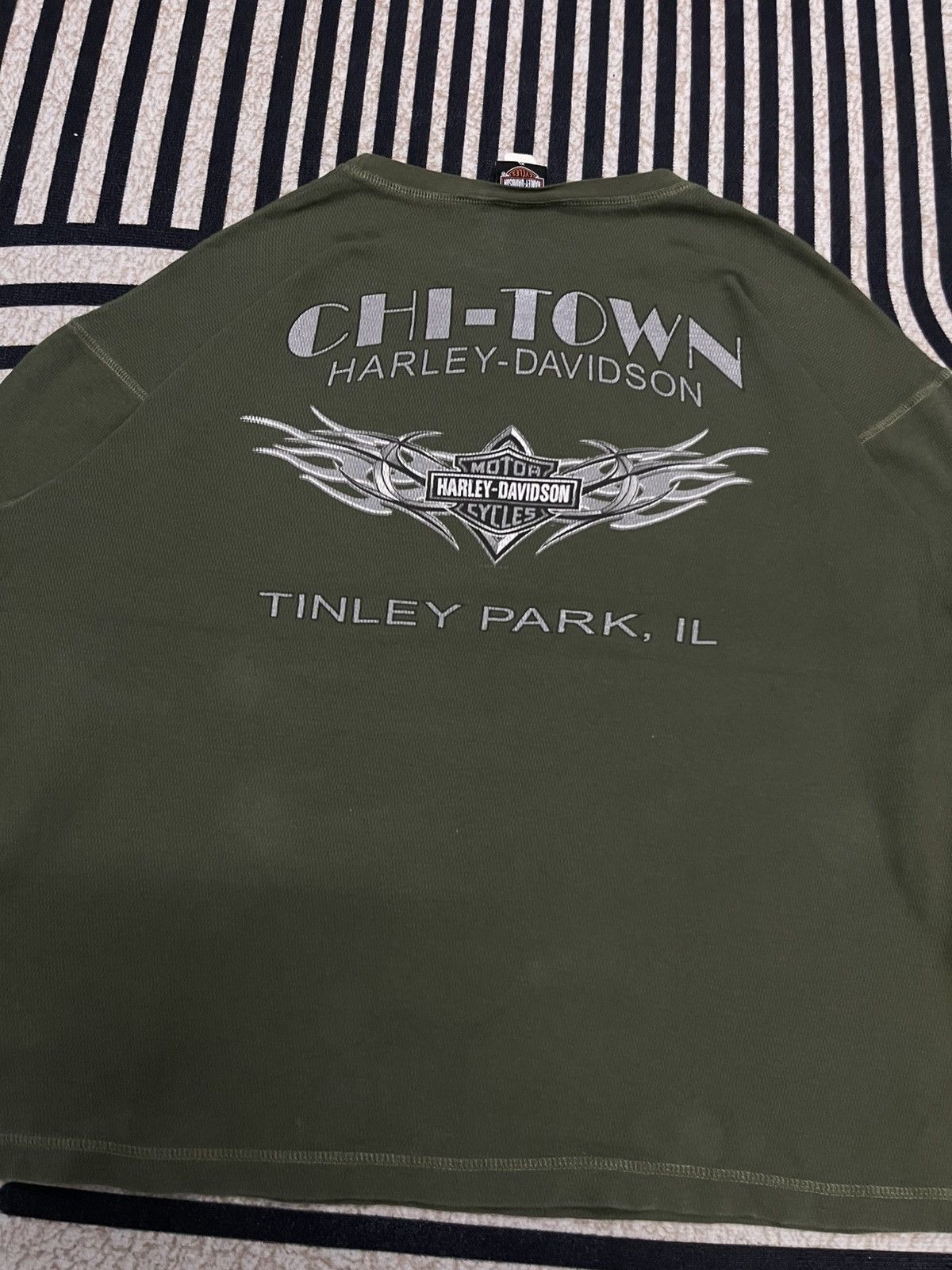 Harley Davidson VINTAGE 2006 HARLEY DAVIDSON CHI-TOWN LONG SLEEVE Size US XL / EU 56 / 4 - 12 Thumbnail
