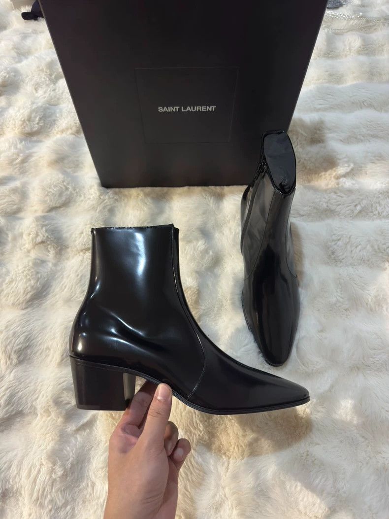 Saint Laurent Paris Saint Laurent Paris Glossy leather boots Size US 10 / IT 40 - 3 Thumbnail