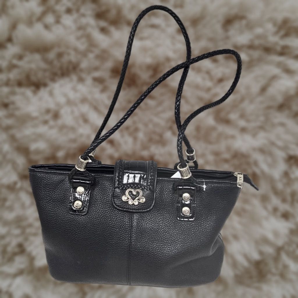Doublet M.c. Marc Chantal Leather Purse Black Tote Croc Alligator Double Strap Bag in White, Women's