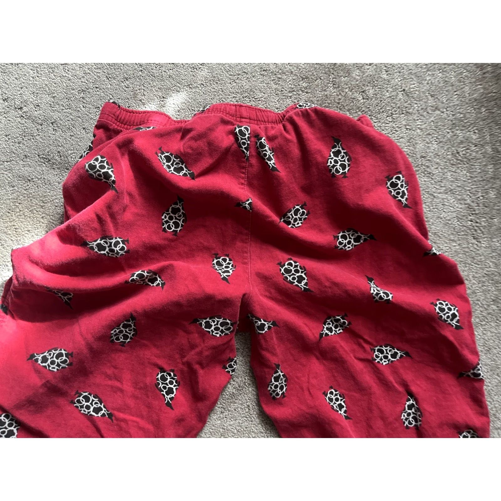 Gap VINTAGE Gap Women’s Pajama Sweatpants Animal Print Red M Casual Lounge Sleepwear Adjustable Waist Cotton Size 32" / US 10 / IT 46 - 4 Thumbnail