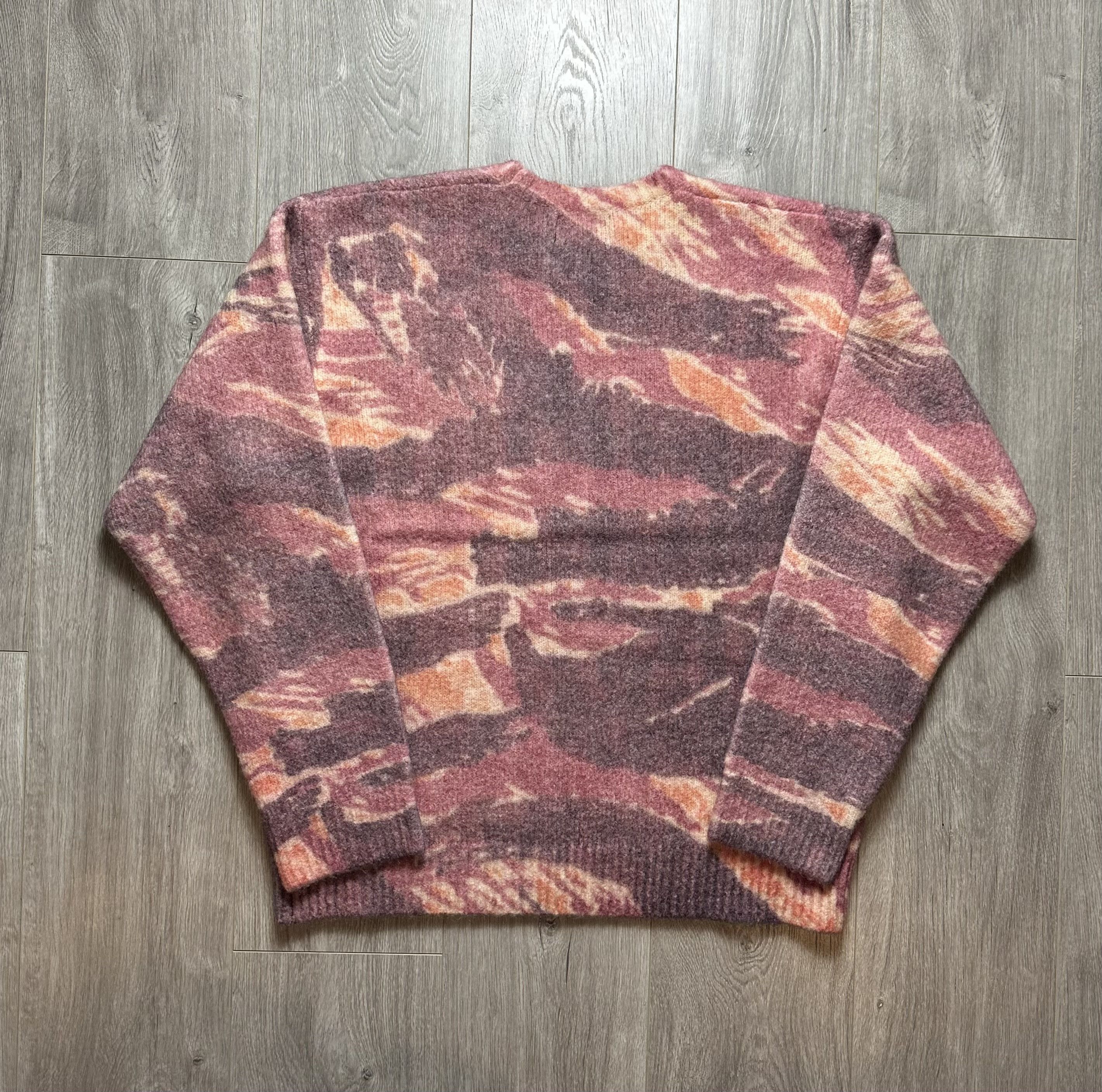 Stussy RARE STUSSY X LUCIEN SMITH TIGRIS PRINT SWEATER mohair 