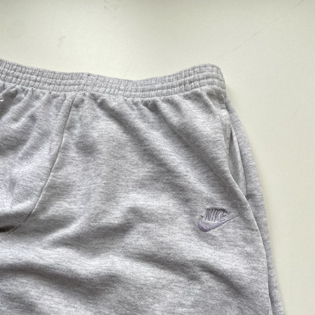 Nike × Vintage Vintage 90s Nike Embroidered Swoosh Grey Tonal Sweatpants XL Size US 34 / EU 50 - 3 Thumbnail