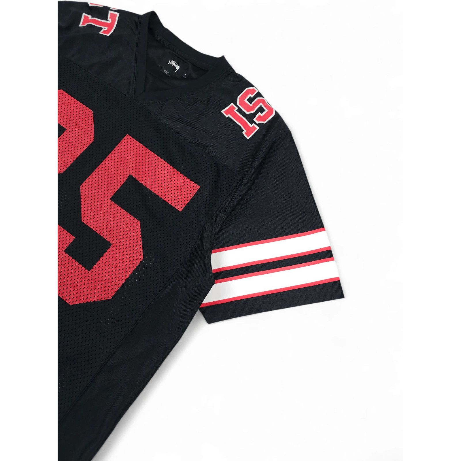 Stussy 💎 Stussy Y2K Black Red Spell Out Logo Jersey T-shirt Tee Size US L / EU 52-54 / 3 - 6 Thumbnail