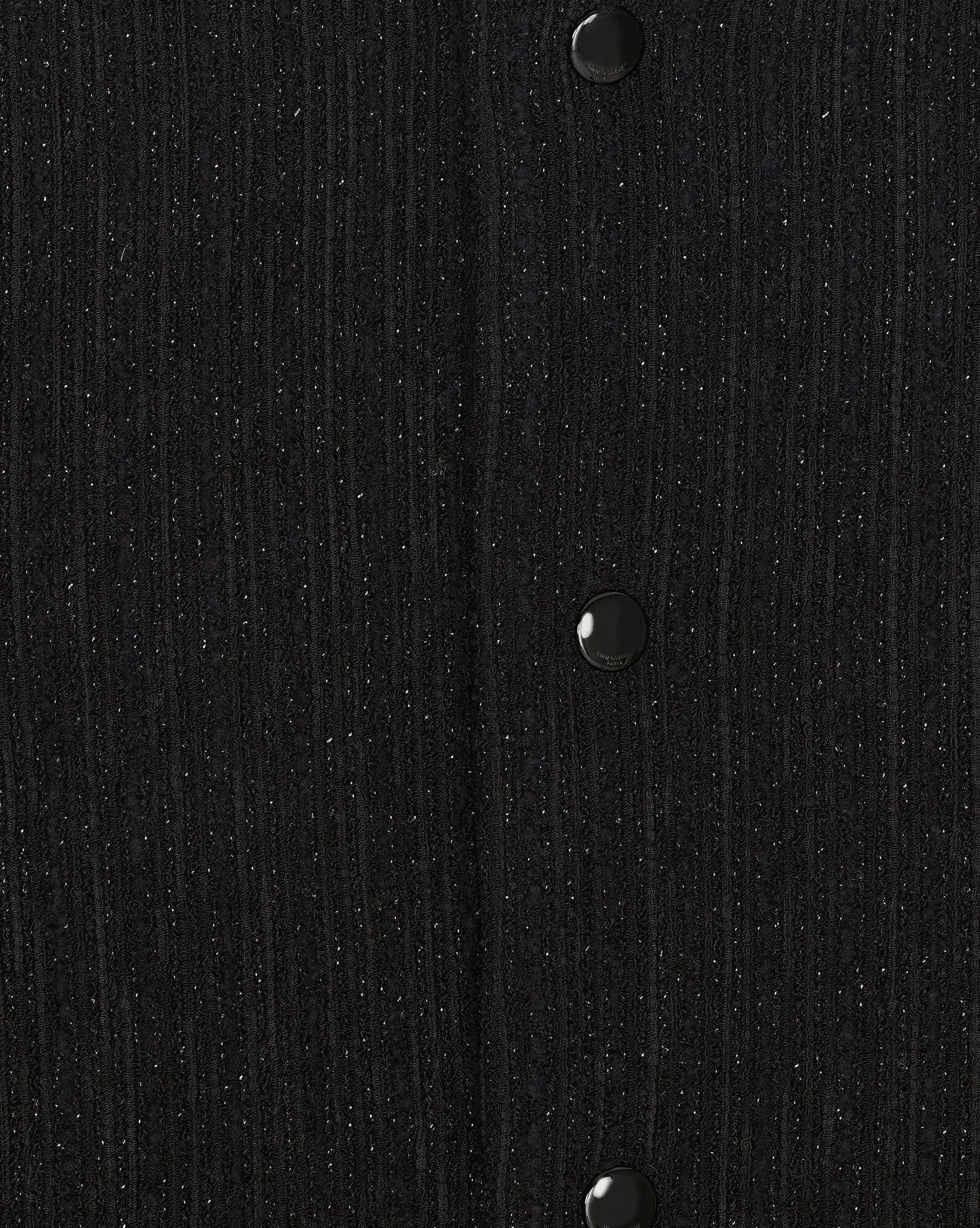 Saint Laurent Paris o1s1wg110225 354718 Teddy Jacket in Wool in Black/White Size US XL / EU 56 / 4 - 3 Thumbnail