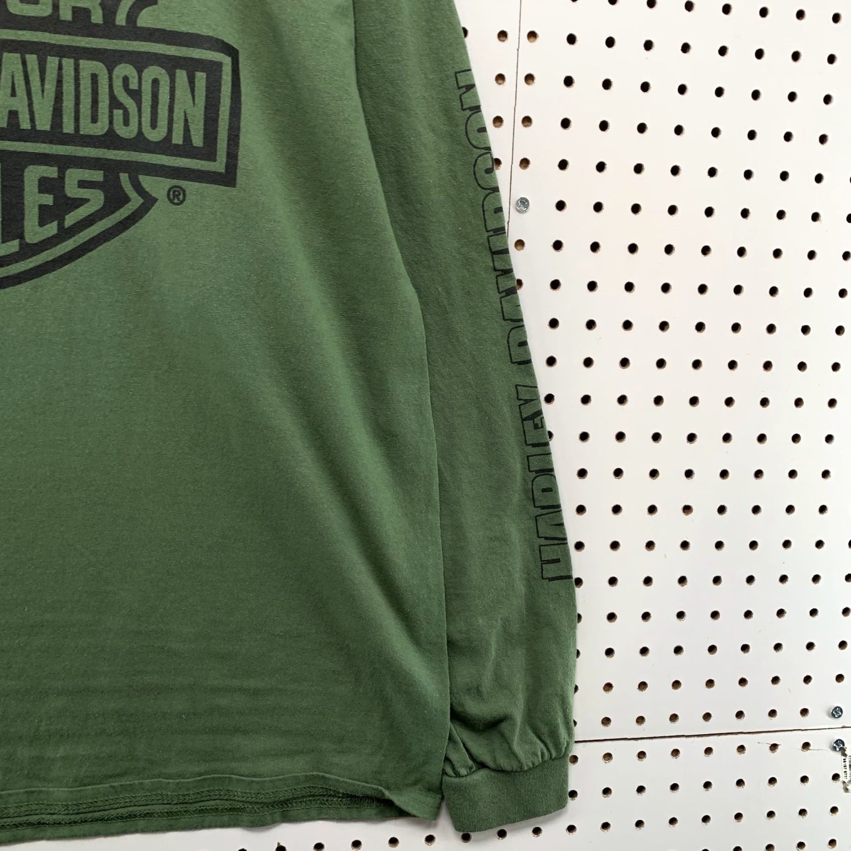 Harley Davidson VINTAGE Harley-Davidson Motorycle Shirt Mens XL Green Long Sleeve Shirt Size US XL / EU 56 / 4 - 7 Thumbnail