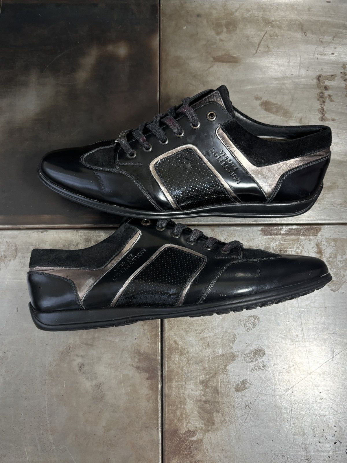 Versace 2000s Versace Collection Sneakers Patent Leather GATs Euro Size US 9 / EU 42 - 18 Thumbnail