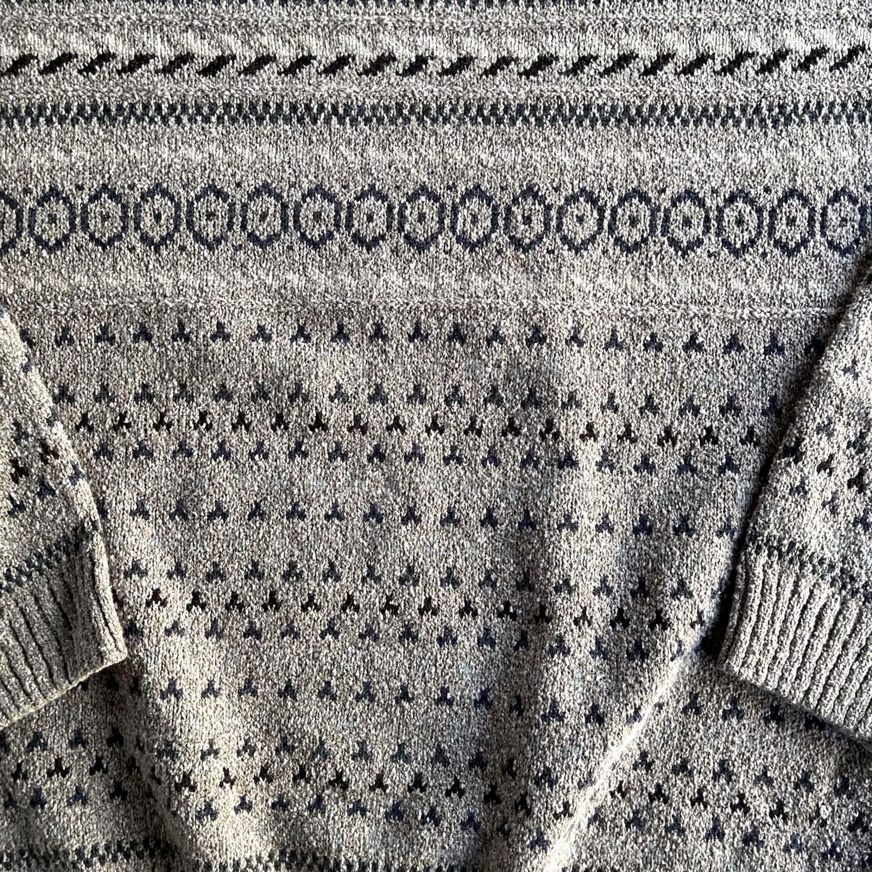 Dockers VINTAGE Dockers Sweater Mens Large Beige Fair Isle Crewneck Knit Pullover Casual Size US L / EU 52-54 / 3 - 2 Thumbnail