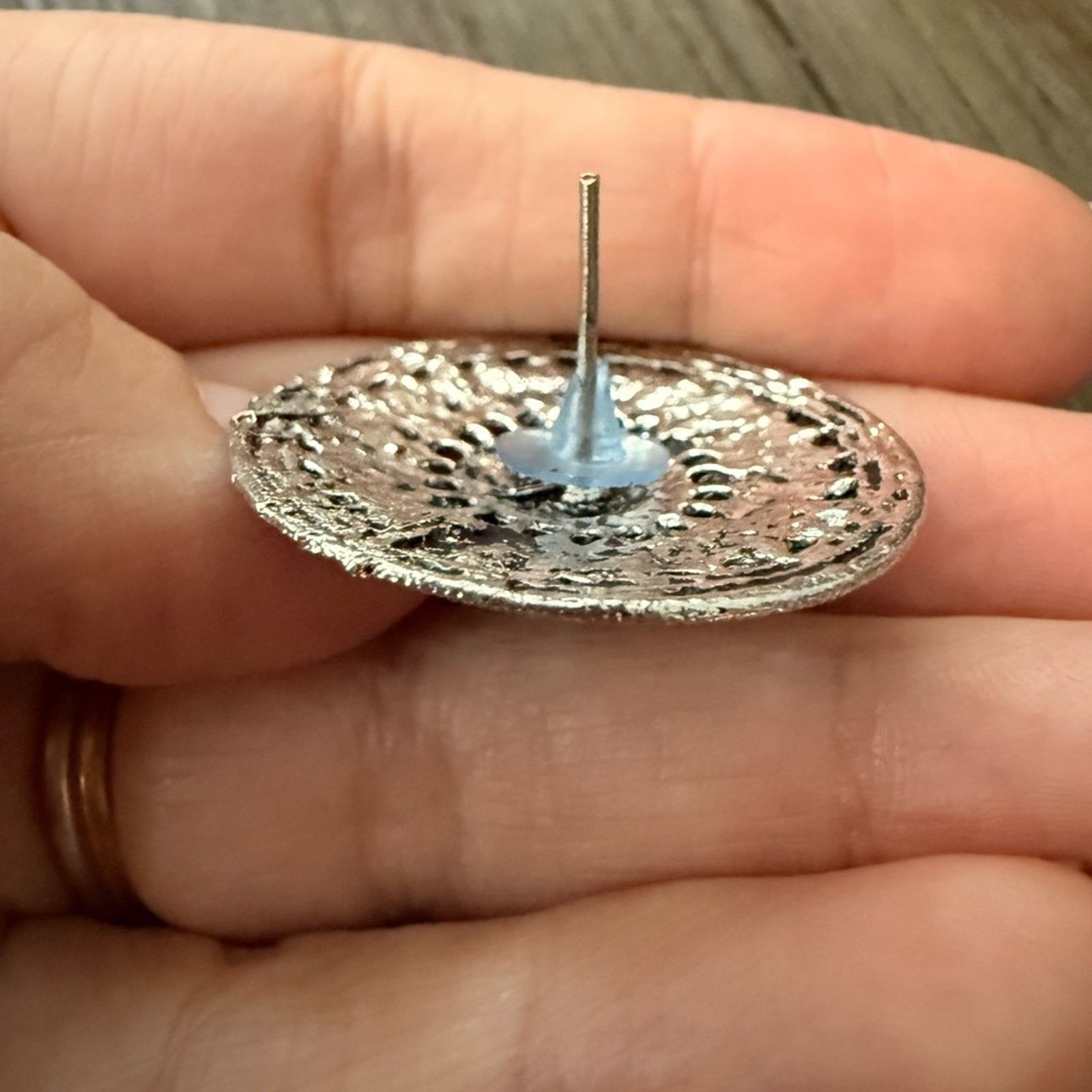 & Other Stories Ethnic Tribal Oxidized Silver Plated Round Stud Earrings Size ONE SIZE - 5 Thumbnail