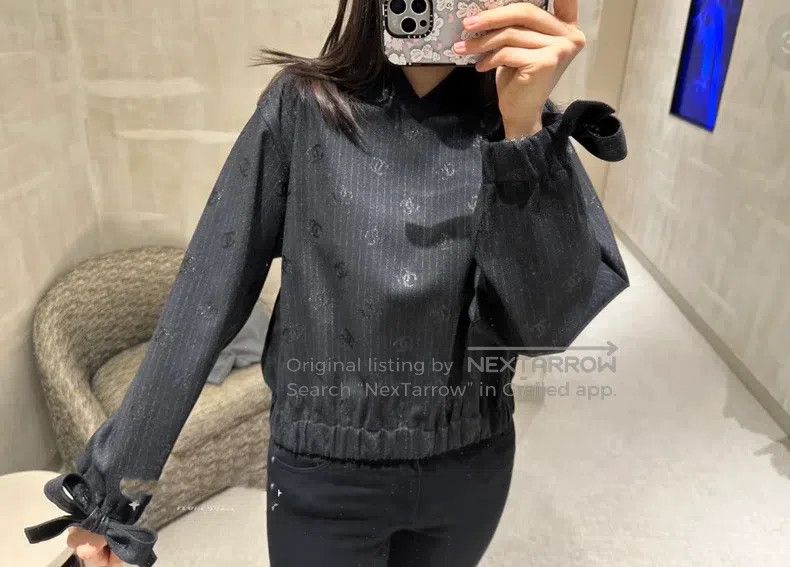 Chanel Chanel 24B striped logo bow long sleeves Size XS / US 0-2 / IT 36-38 - 7 Thumbnail
