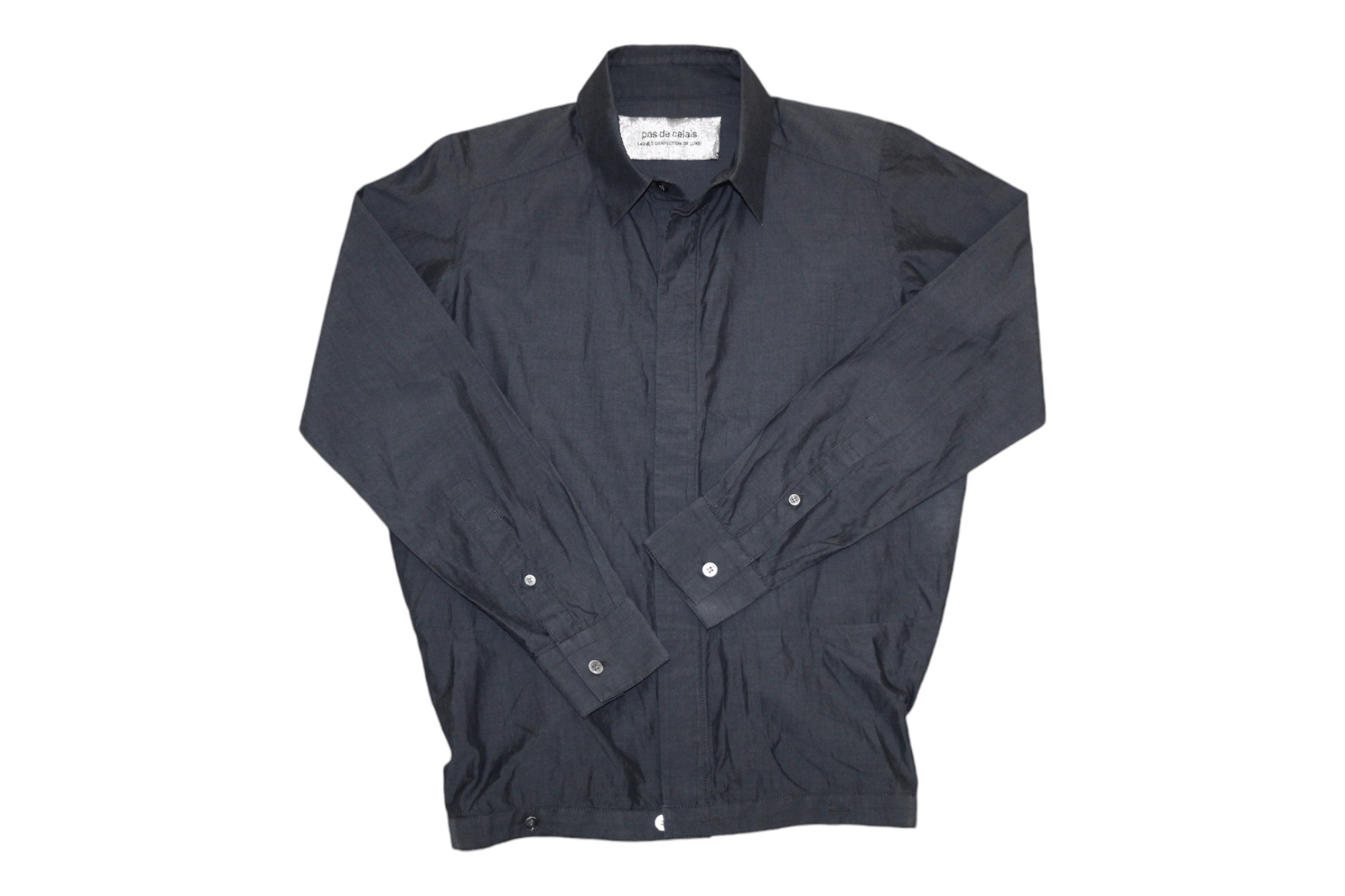 Pas de Calais Pas De Calais lhidden button brushed cotton shirt Size S / US 4 / IT 40 - 4 Thumbnail