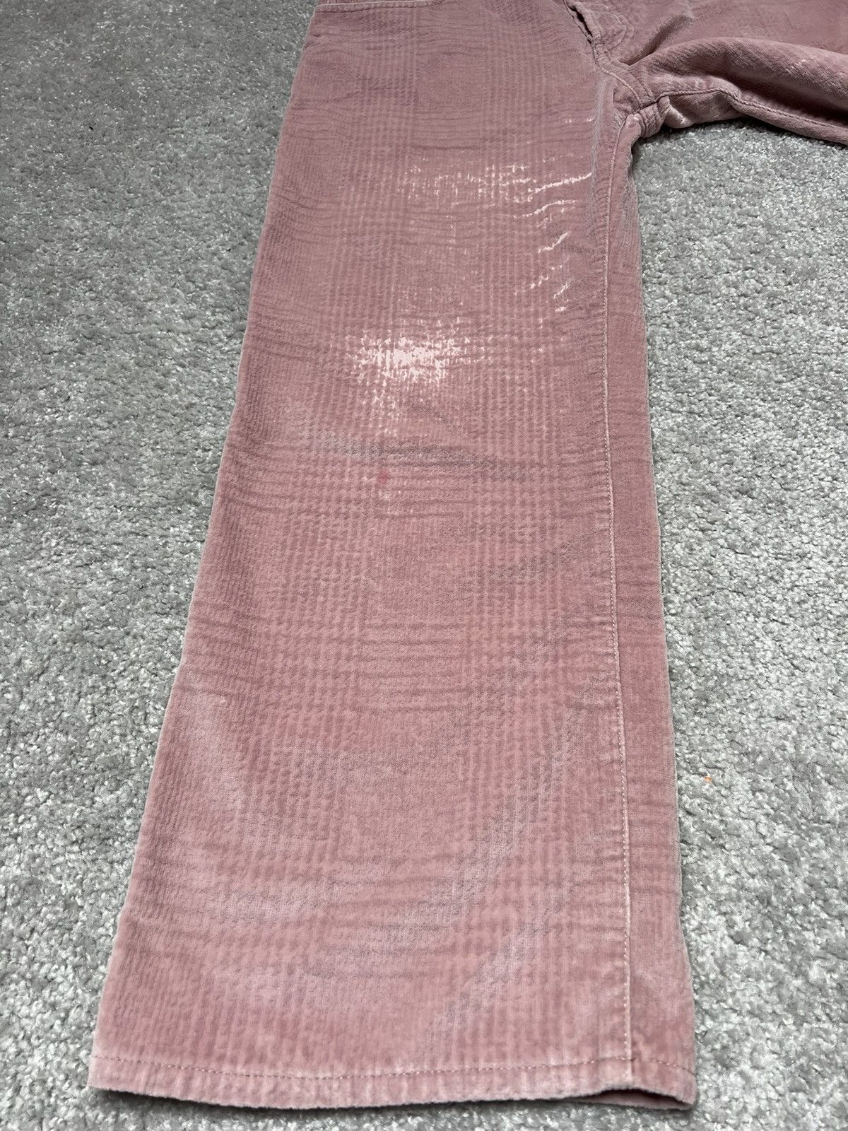 Dior SAMPLE Christian Dior Couture Velvet Pink Cropped Pants Size US 31 - 23 Thumbnail