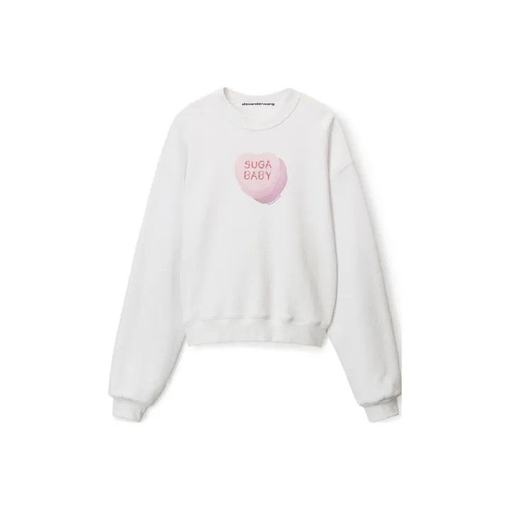 Alexander Wang Alexander Wang Heart Print Crewneck Sweatshirt 0079 Size XS / US 0-2 / IT 36-38 - 1 Thumbnail