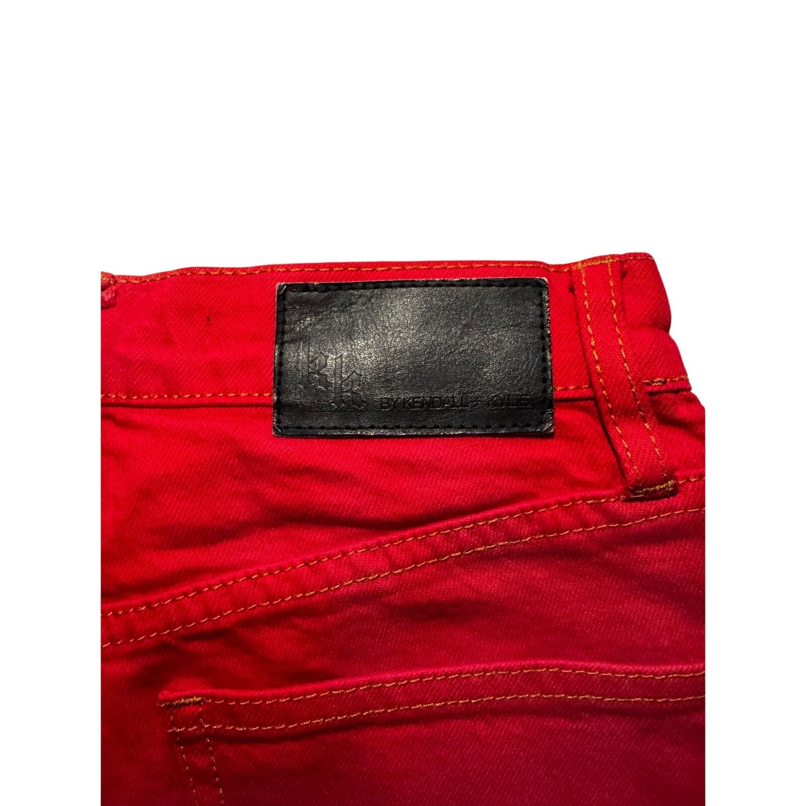 Kendall And Kylie Kendall + Kylie Red Jeans | Size XS | Very Good Condition Size 25" / US 0 / IT 36 - 7 Thumbnail