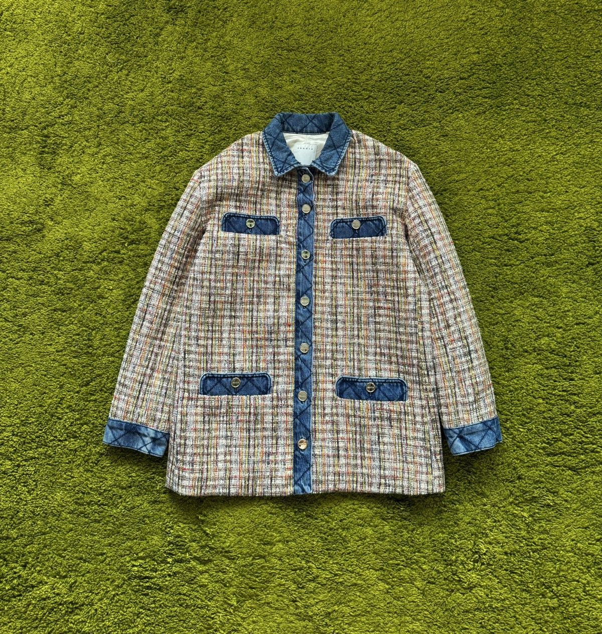 Designer × Sandro Sandro oldmoney style tweed jacket Size XS / US 0-2 / IT 36-38 - 1 Thumbnail
