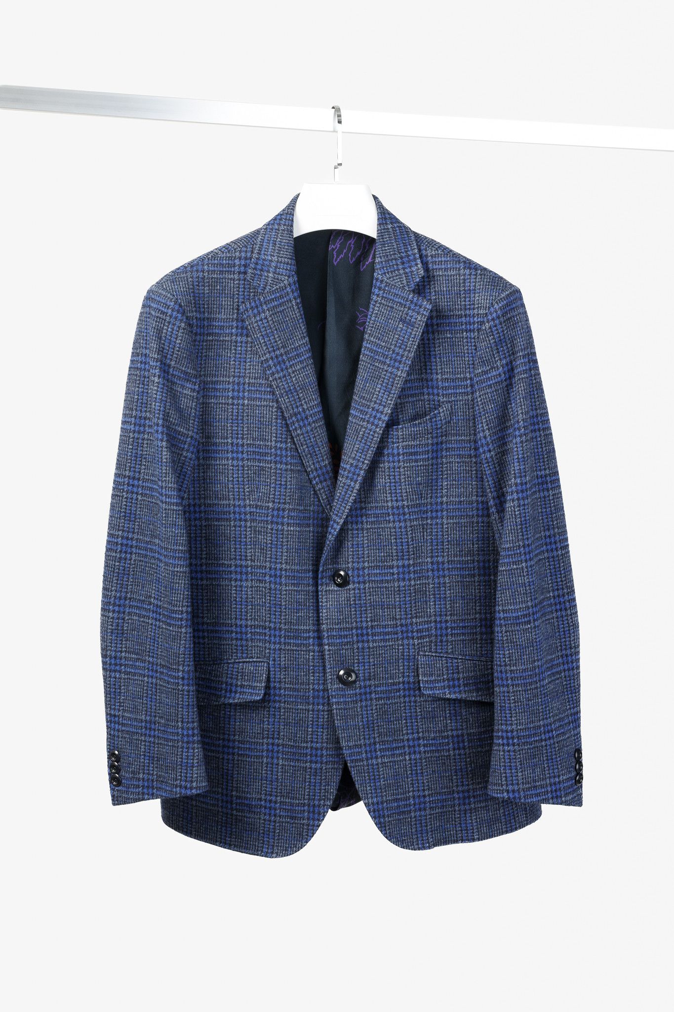 Etro Etro Blue Plaid Cotton-Wool Blend Single-Breast Blazer Size 42R - 1 Thumbnail