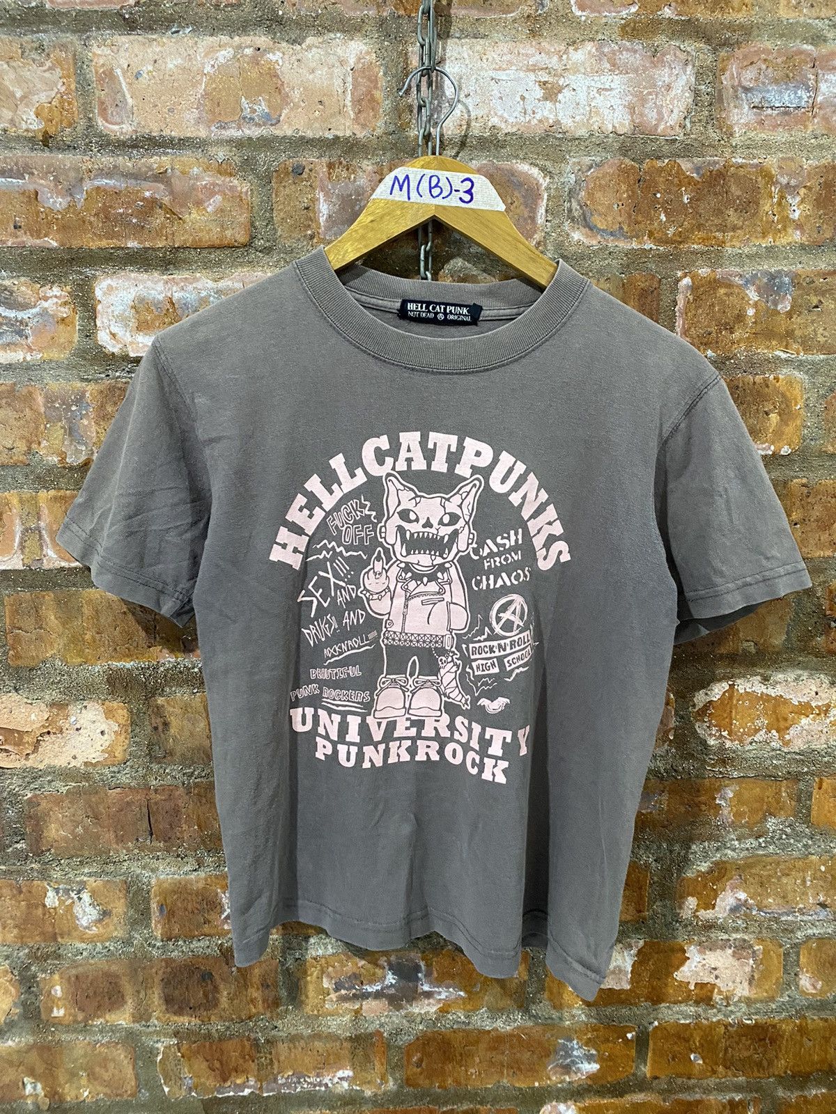 20471120 × Hysteric Glamour × Japanese Brand 1990s Hell cat punk Japan School of rock and punk tee Size S / US 4 / IT 40 - 2 Thumbnail
