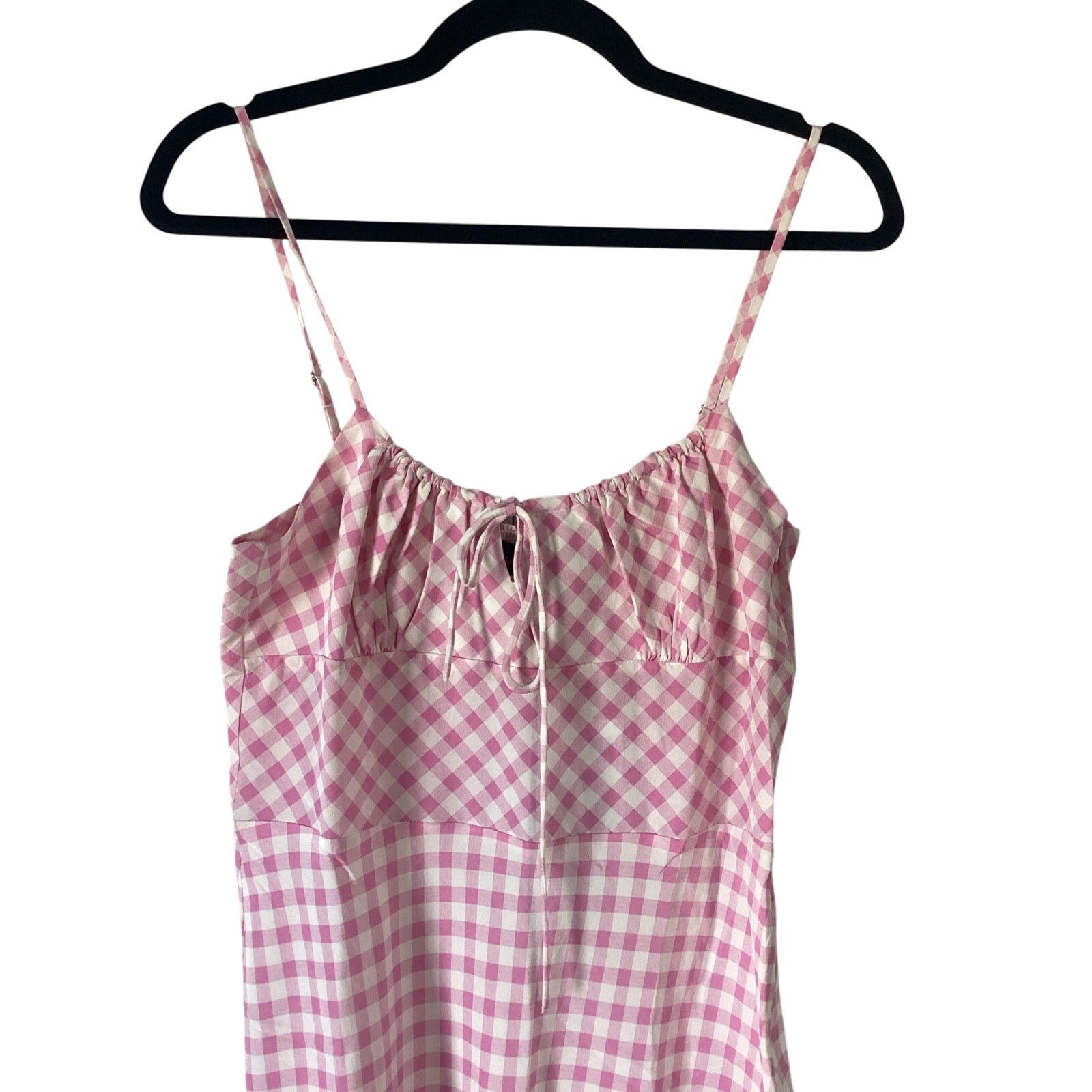 Realisation Par NWT REALISATION PAR Elsa Gingham Midi Dress 100% Silk Sz M Size M / US 6-8 / IT 42-44 - 4 Thumbnail