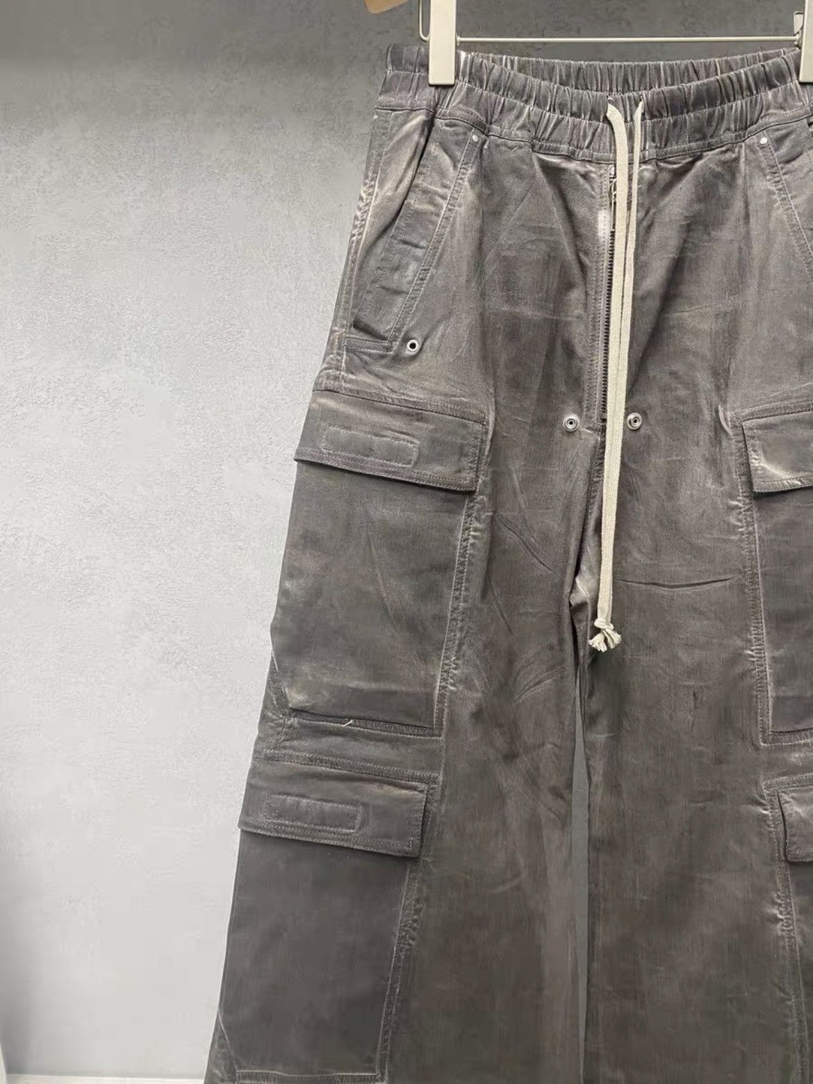 Rick Owens Drkshdw NEW | SS25 DOUBLE CARGO JUMBO BELAS WAXED SBW Size US 32 / EU 48 - 2 Thumbnail